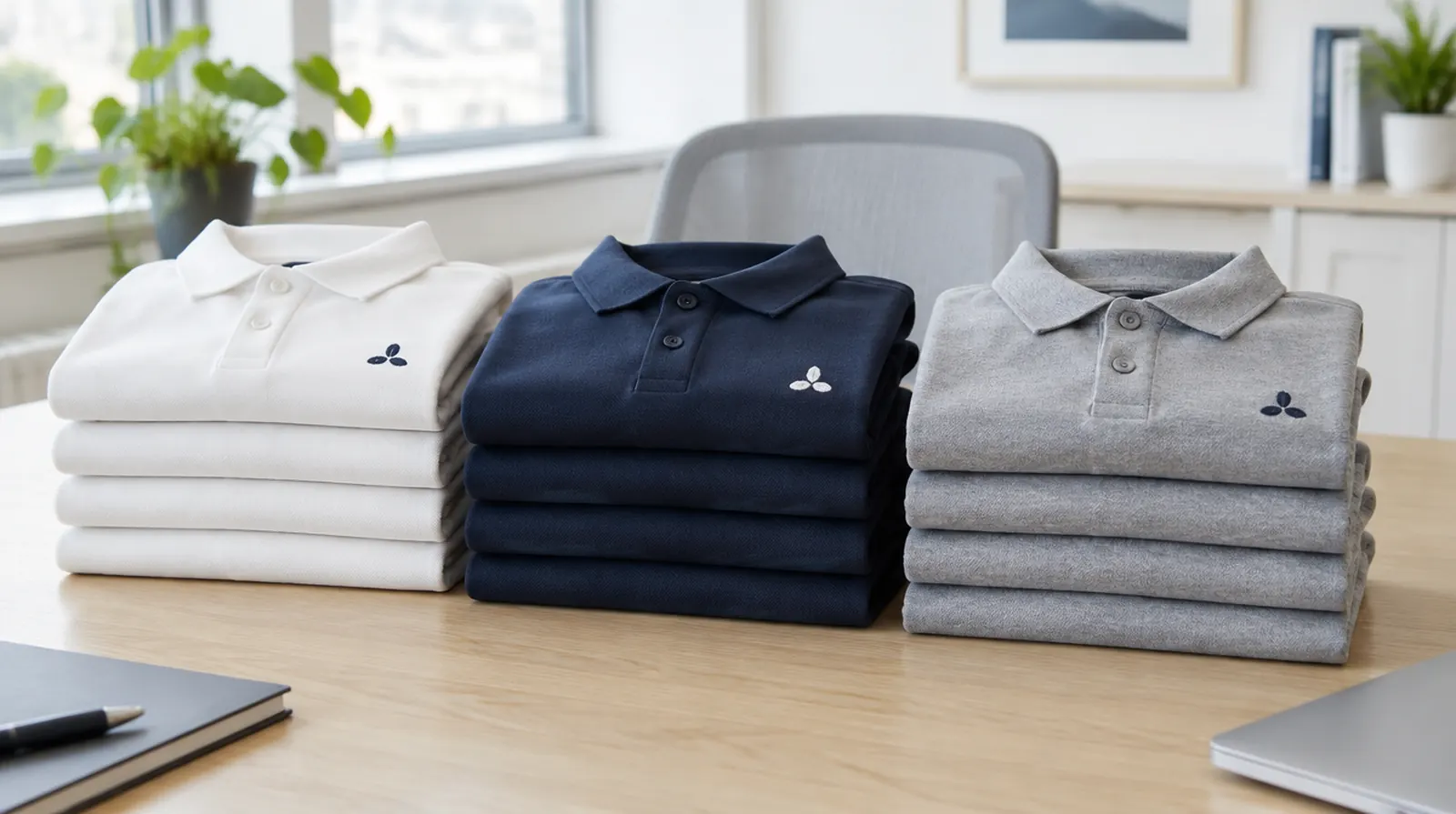 Embroidered polo shirts