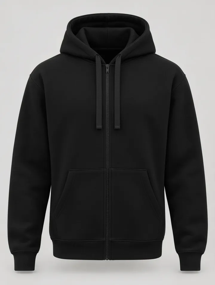 A plain zipper hoodie to customise