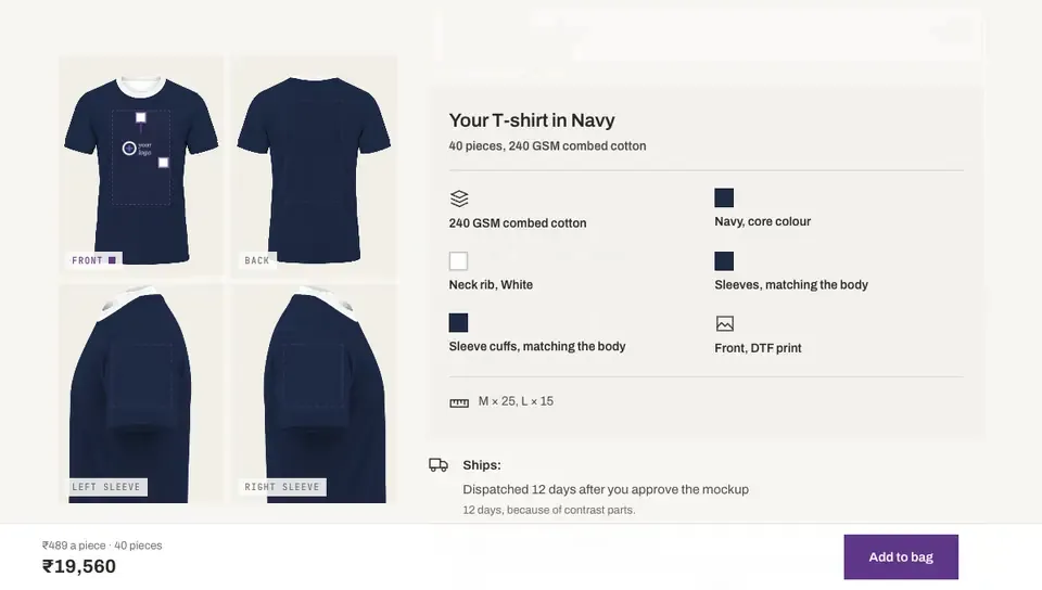 Colour block t-shirts