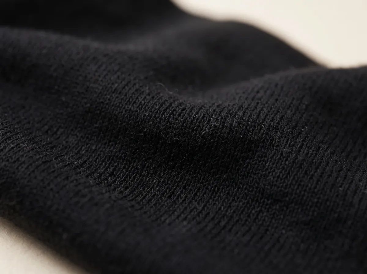 Close-up of the combed cotton single jersey knit