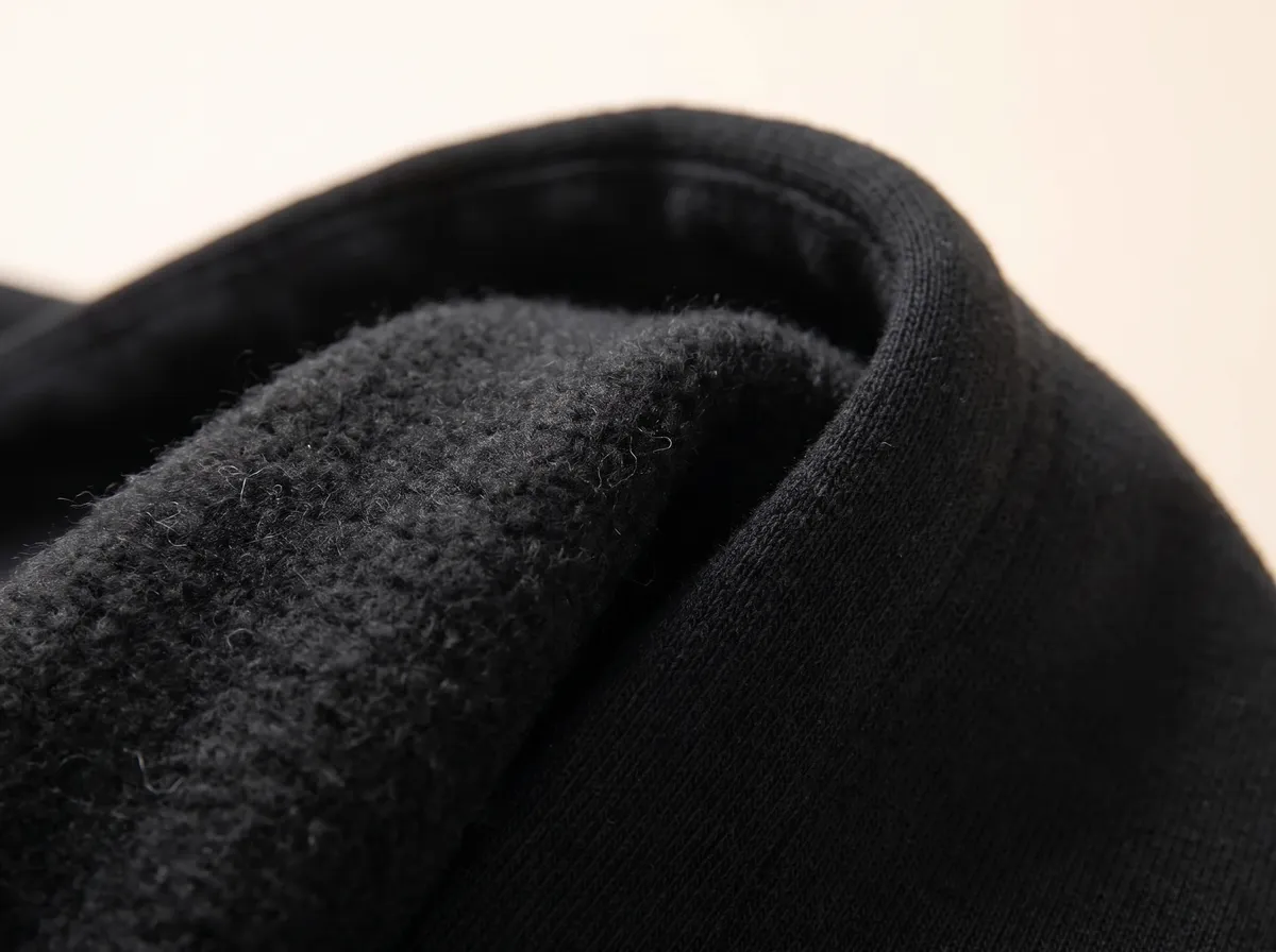Close-up of the cotton fleece