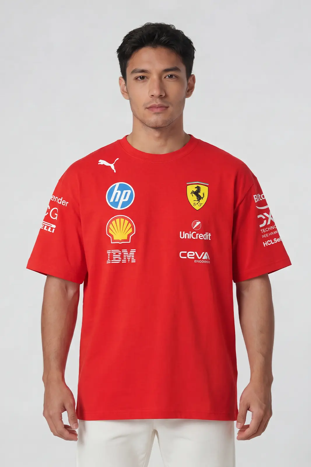 F1 Team Grid Oversized Tee - Ferrari Edition
