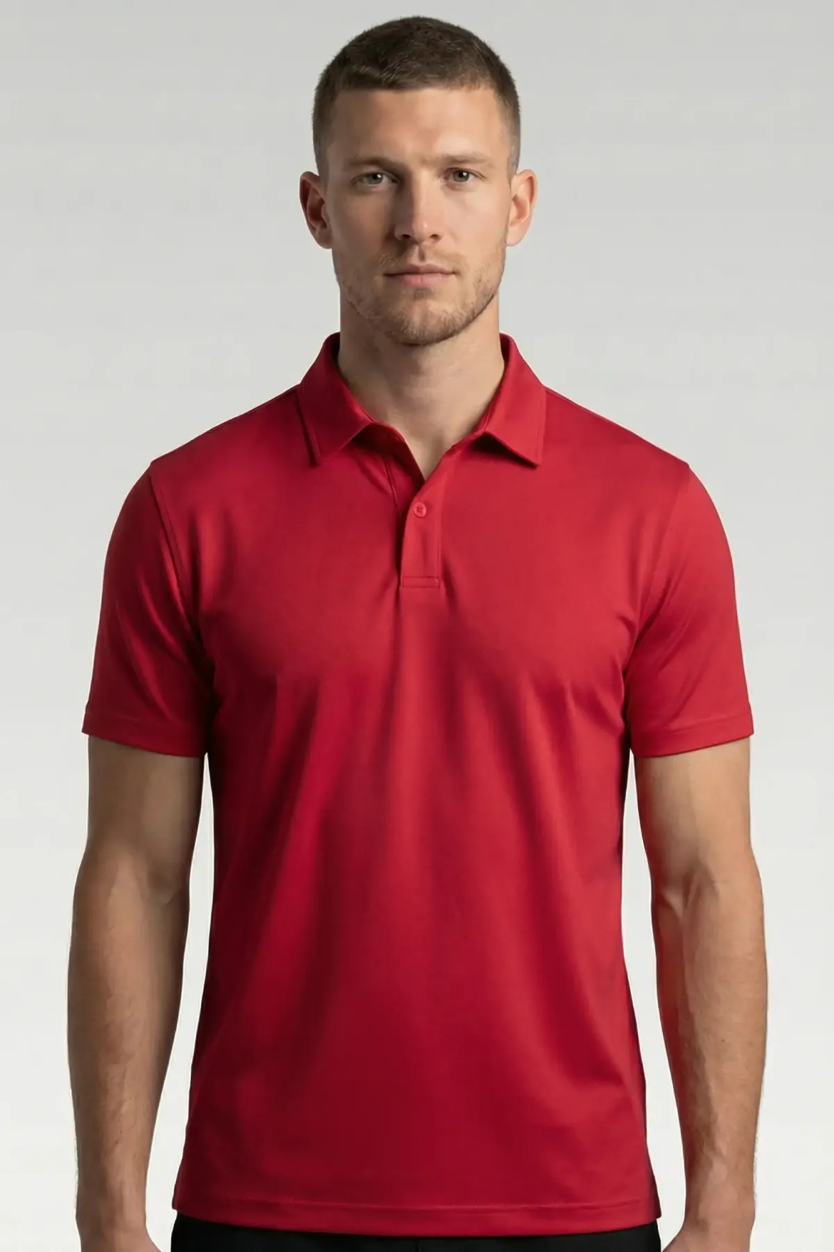 Men's Active Polo in Arrow Red