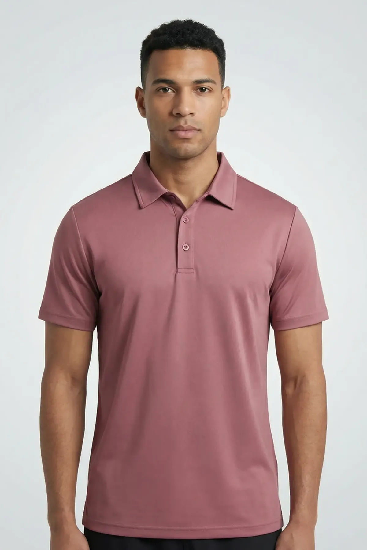 Men's Active Polo in Heather Rose