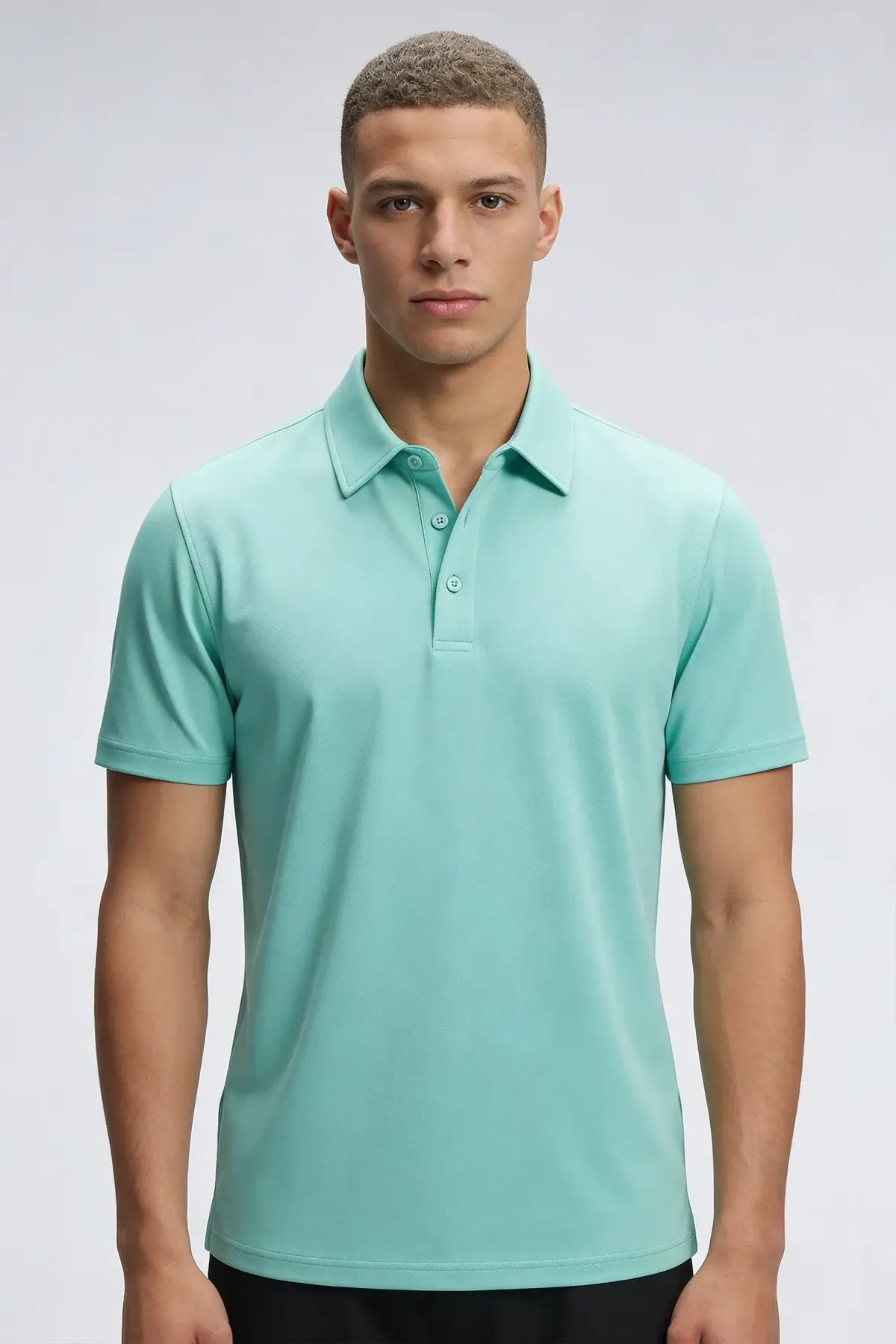 Men's Active Polo in Ice Green