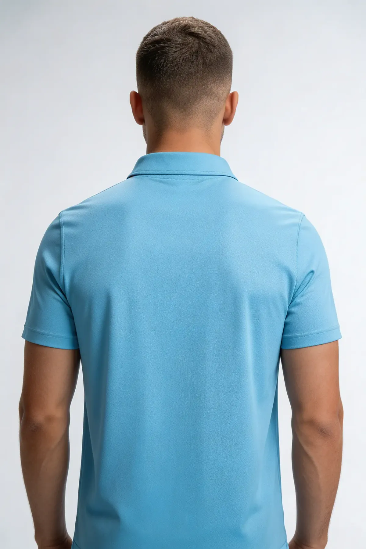 Active Polo in Sky Blue, back