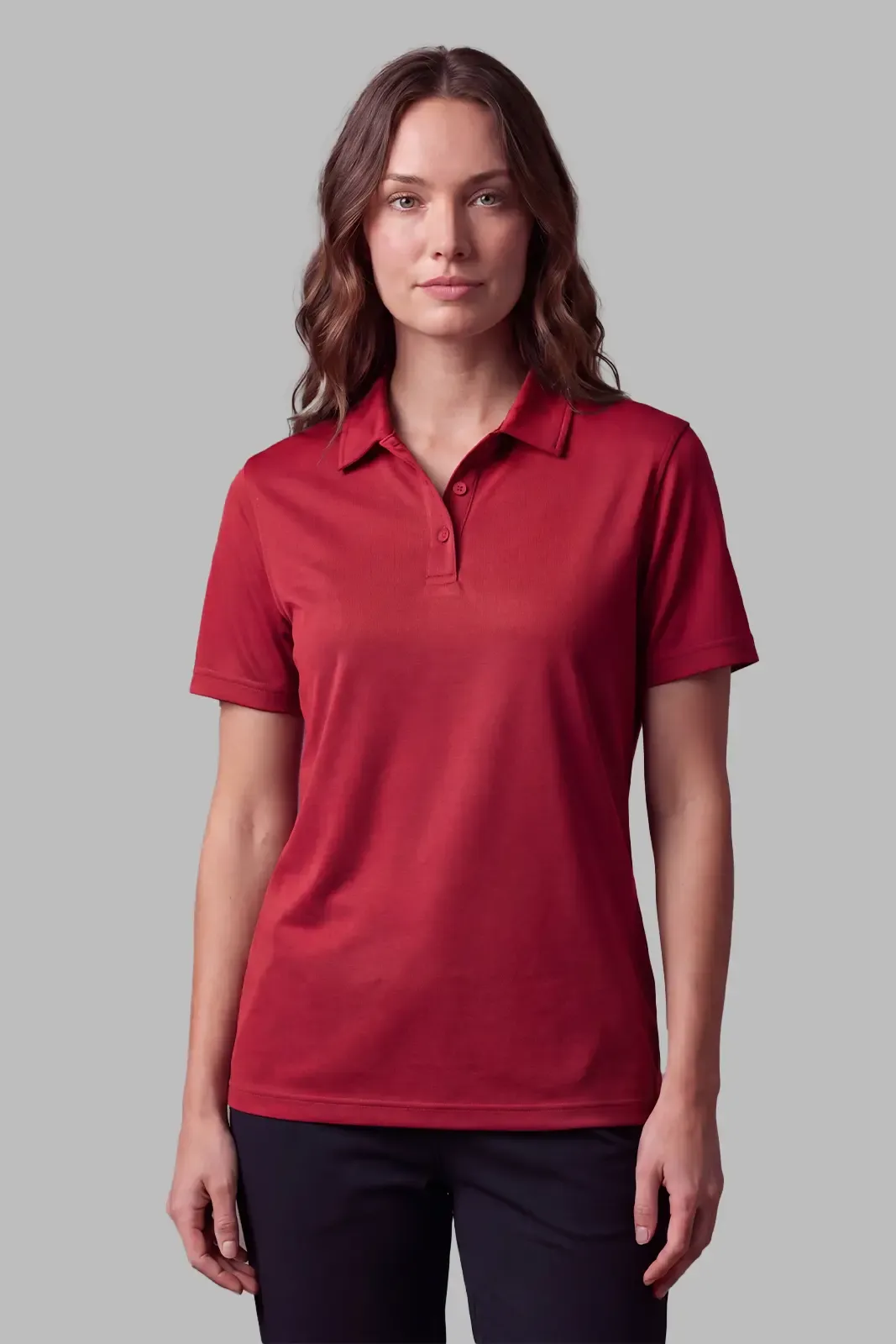 Women's Active Polo in Arrow Red