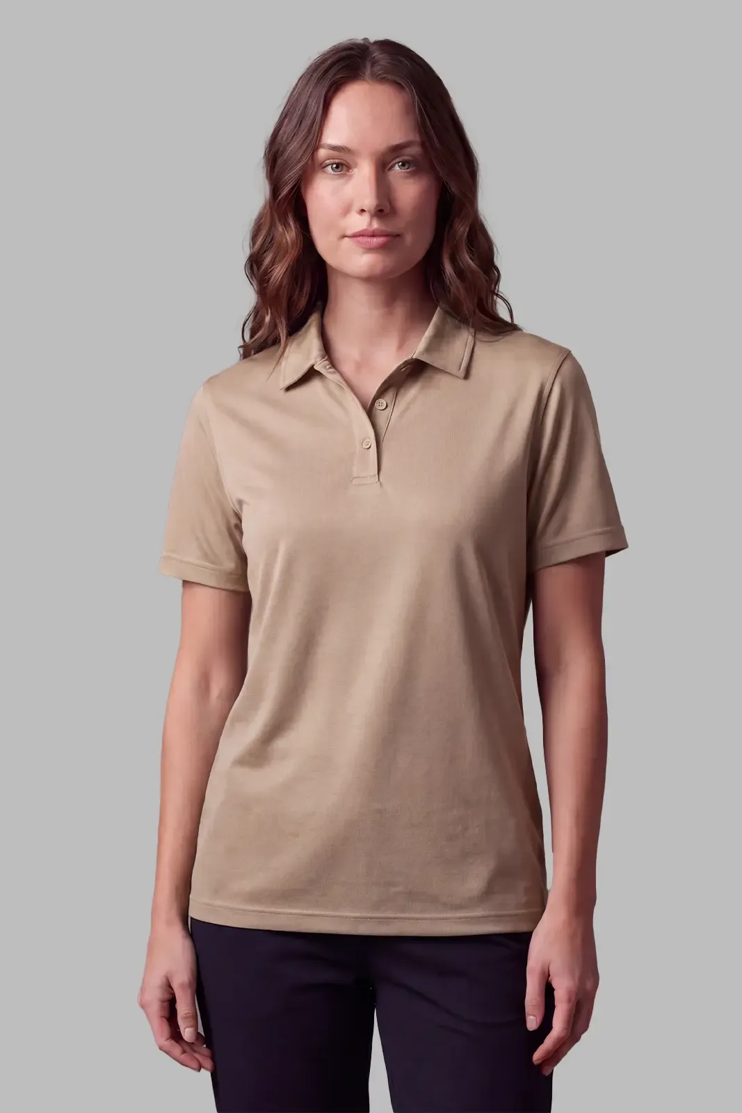 Women's Active Polo in Beige