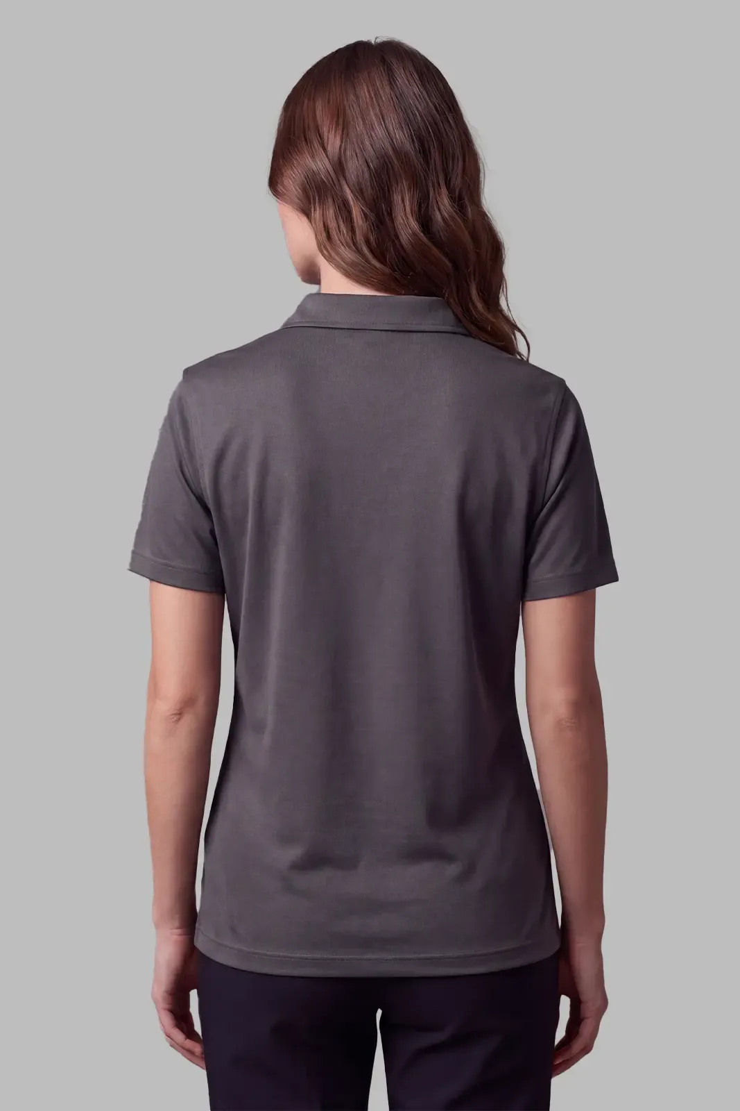 Active Polo in Charcoal, back