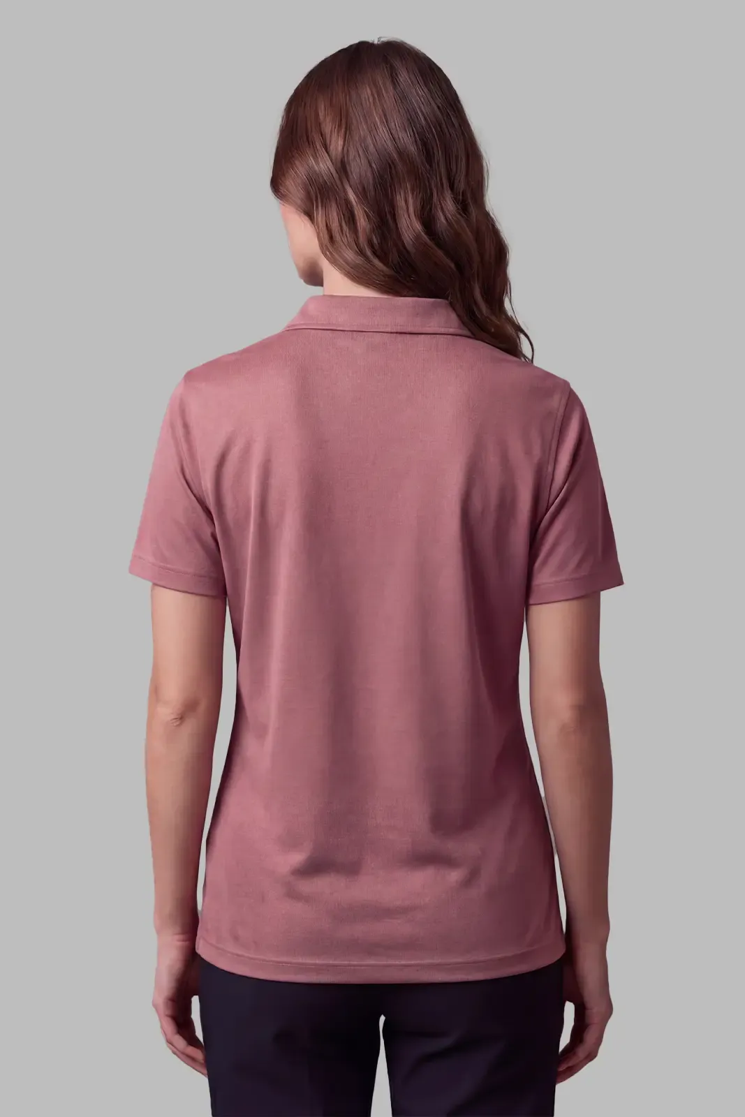 Active Polo in Heather Rose, back