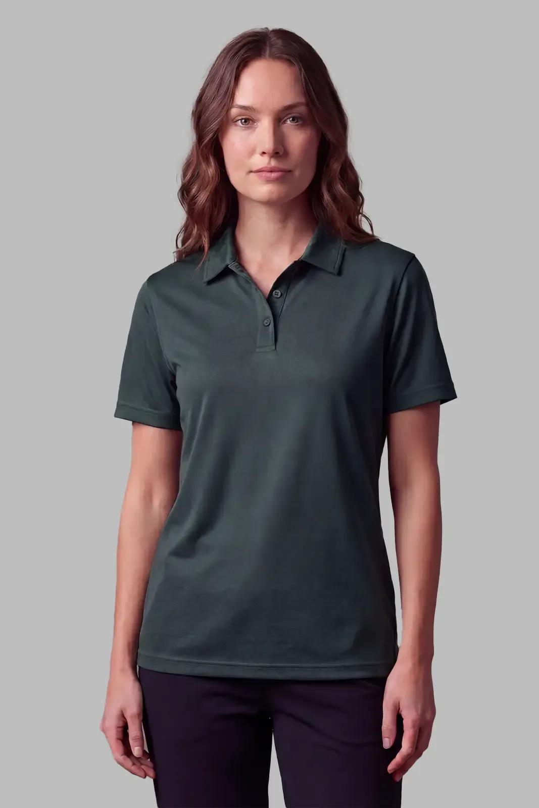Women's Active Polo in Pine Green