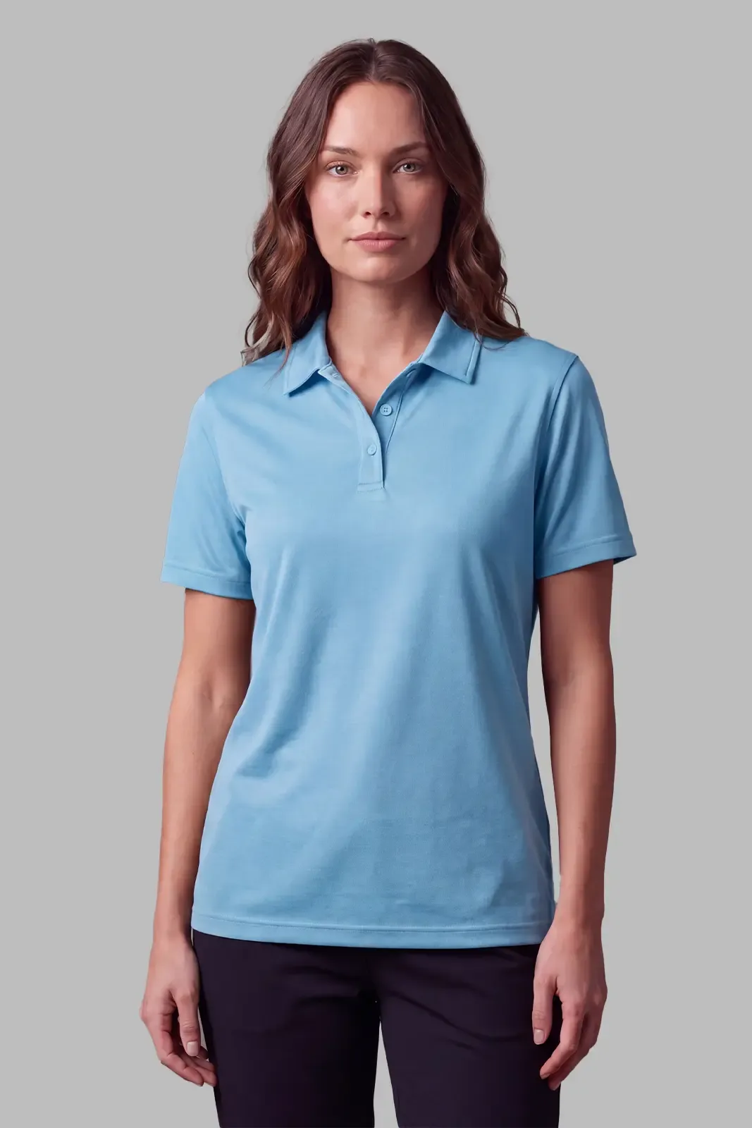 Women's Active Polo in Sky Blue