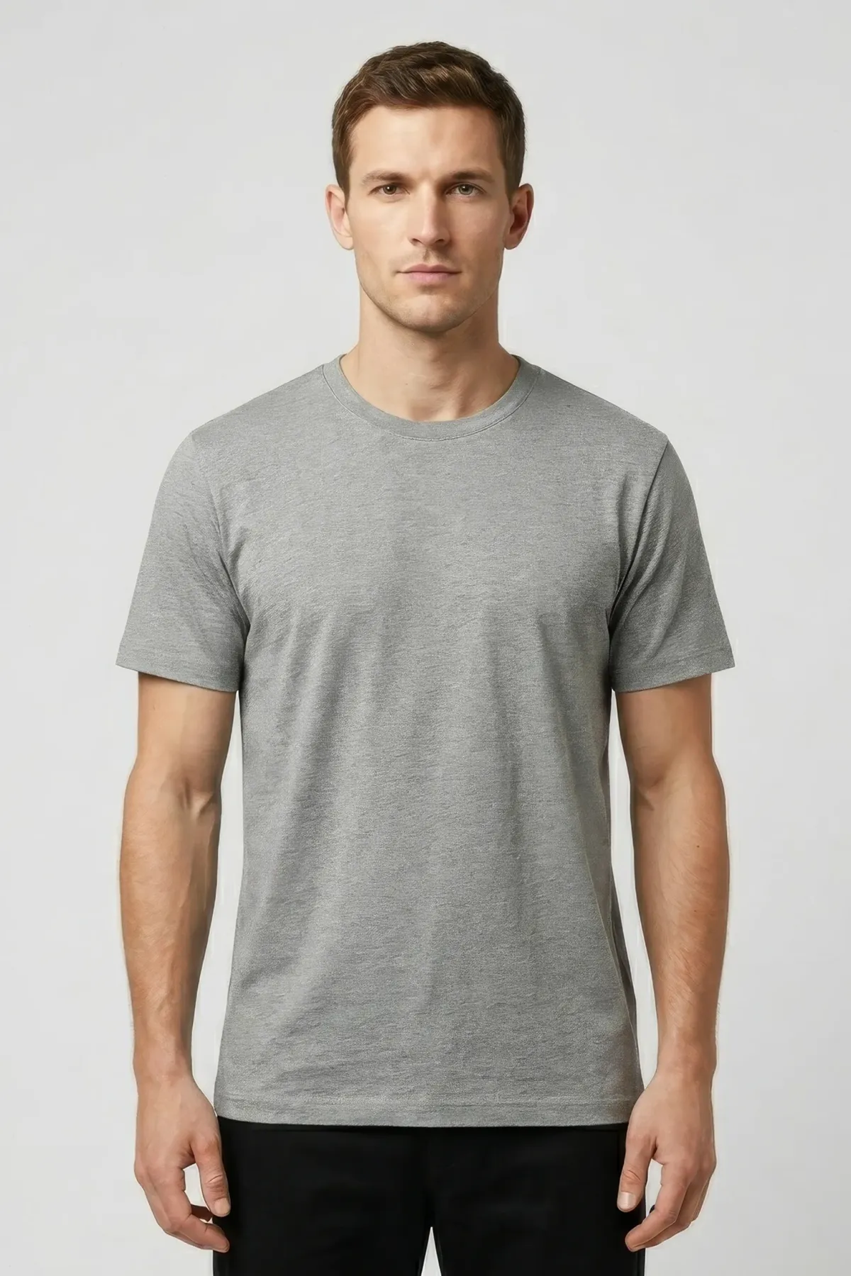 Men's Classic Crewneck in Grey Melange
