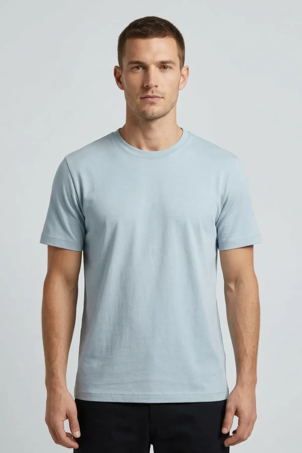 Men's Classic Crewneck in Light Blue