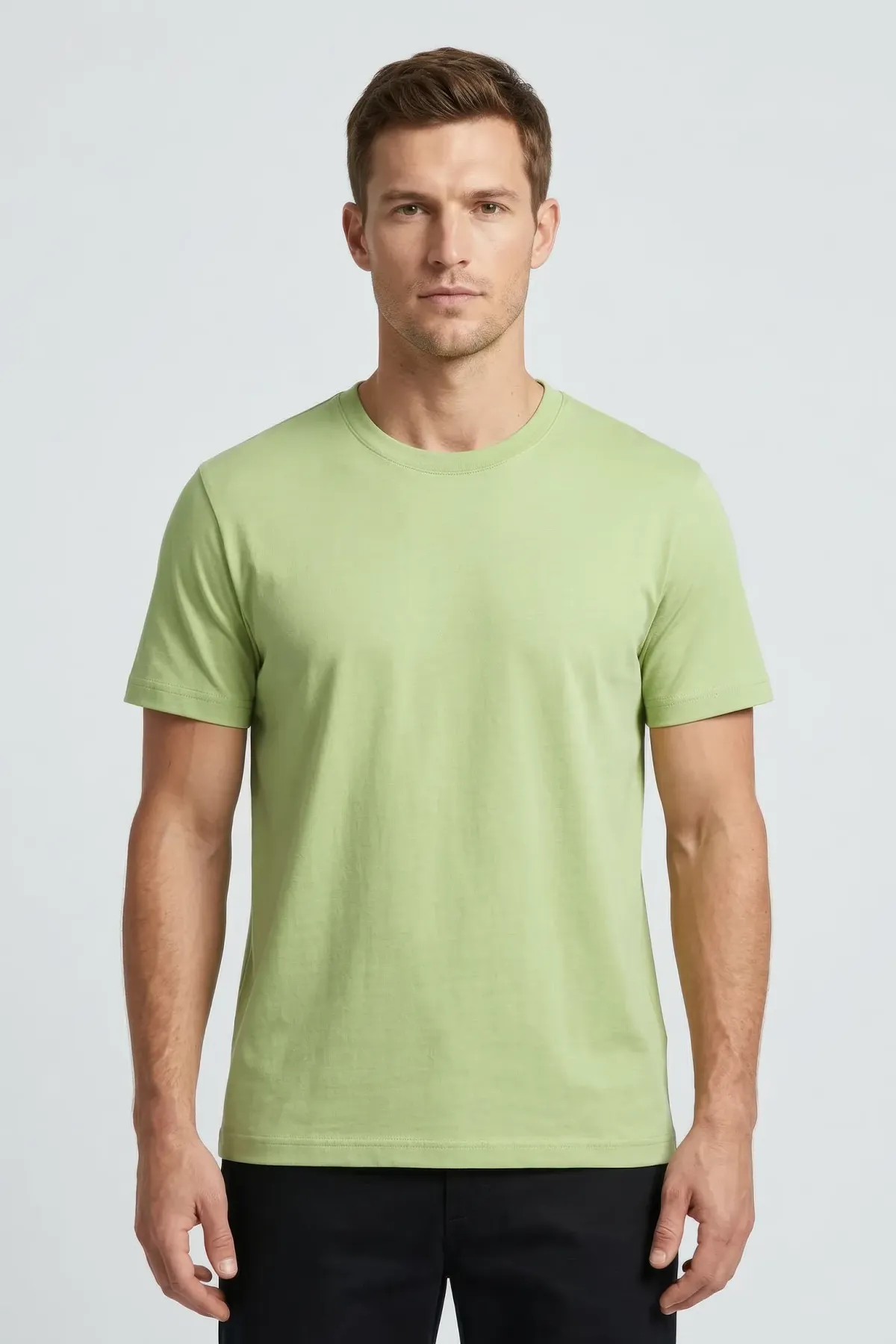 Men's Classic Crewneck in Light Green