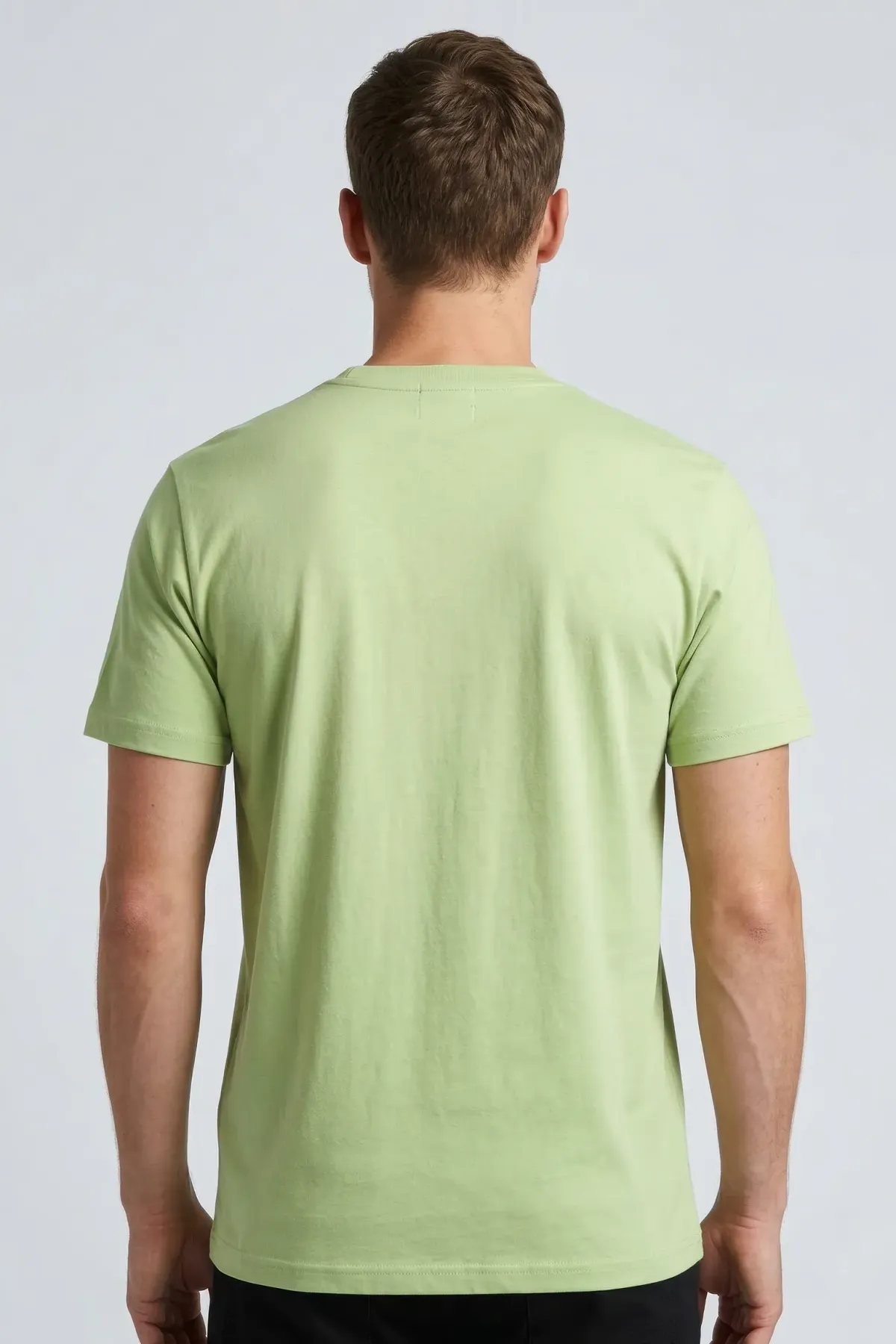 Classic Crewneck in Light Green, back