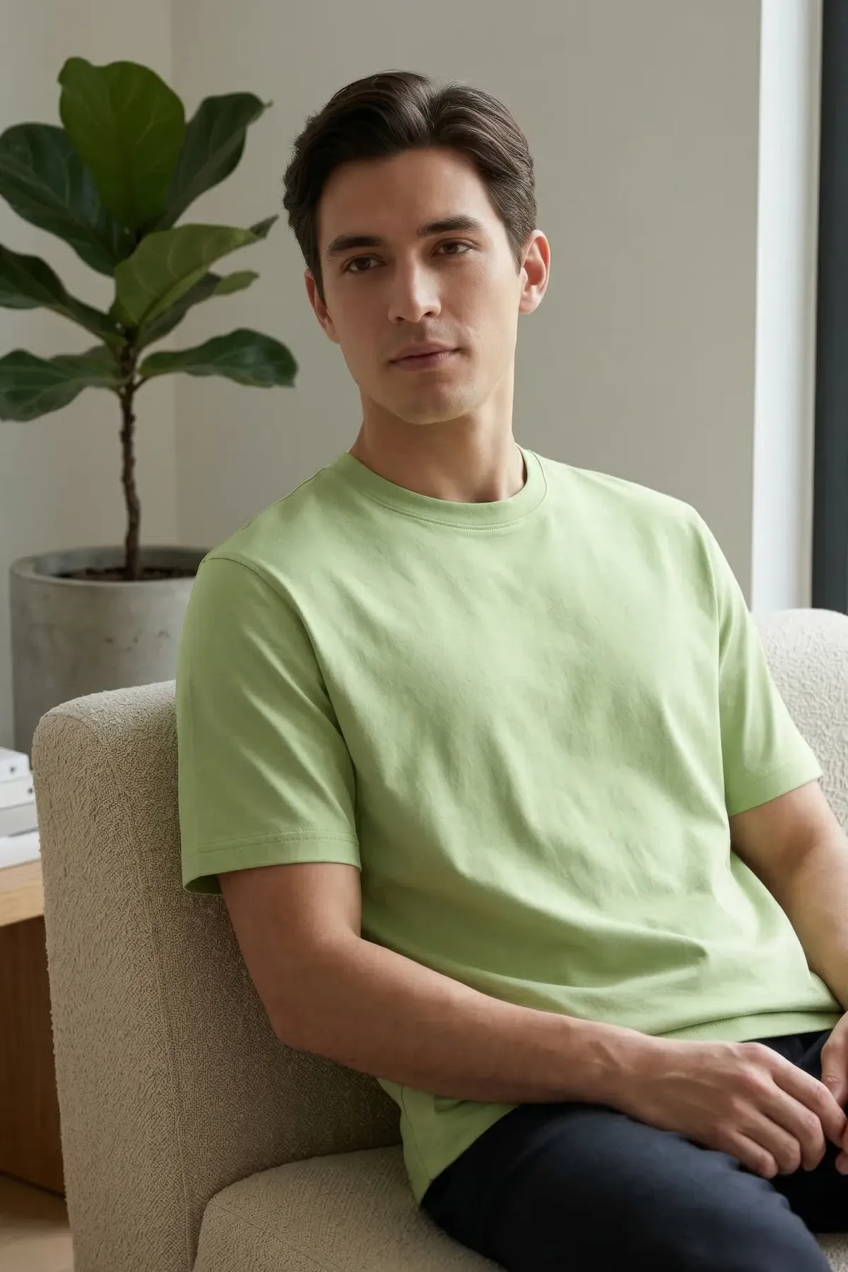 Classic Crewneck in Light Green