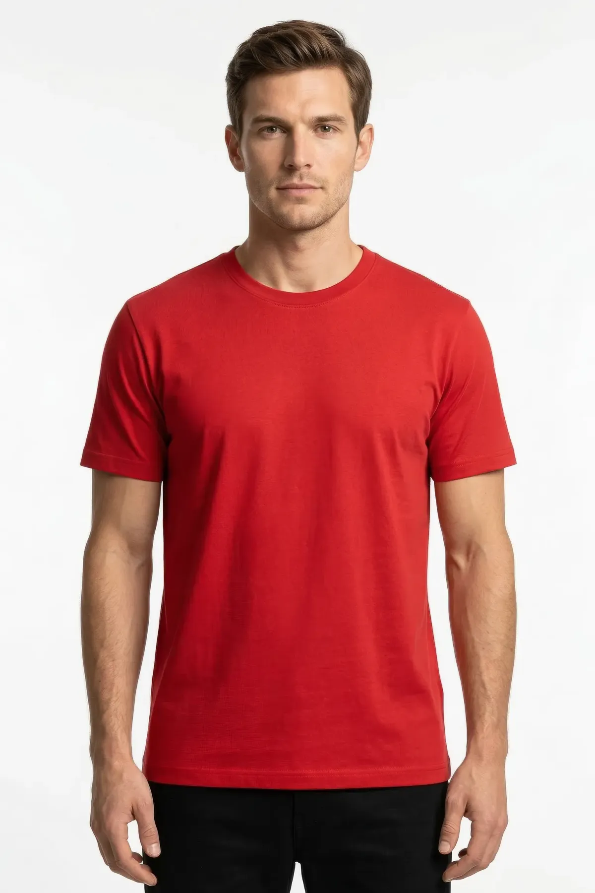 Men's Classic Crewneck in Red