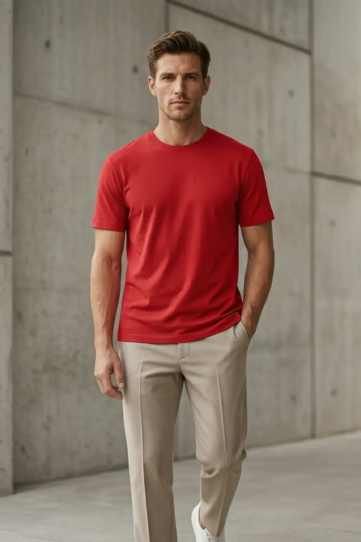 Classic Crewneck in Red