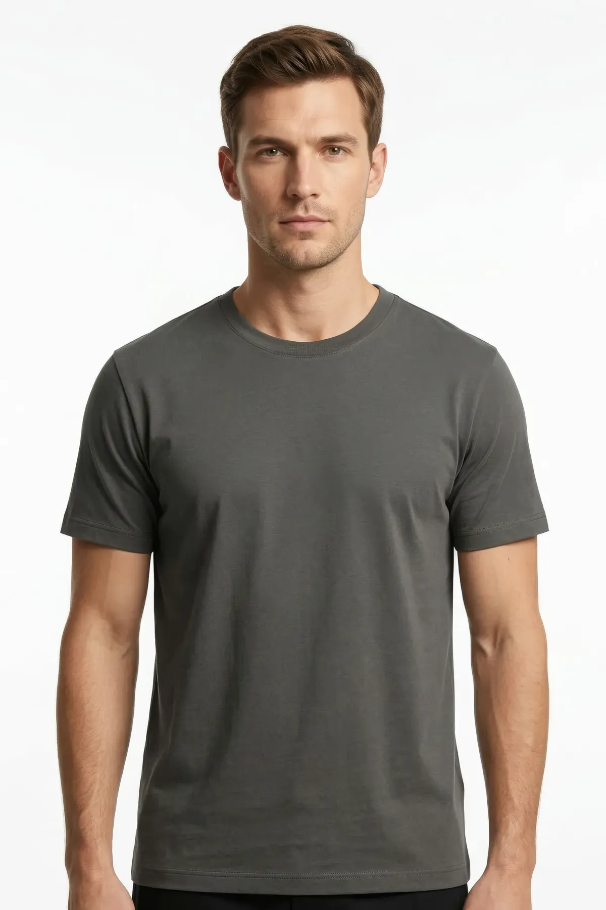 Men's Classic Crewneck in Soft Grey