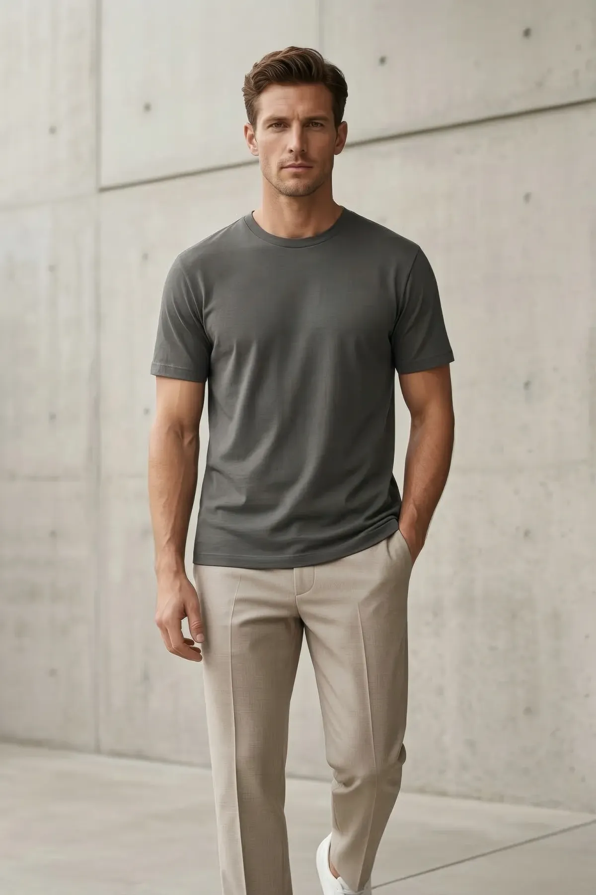 Classic Crewneck in Soft Grey
