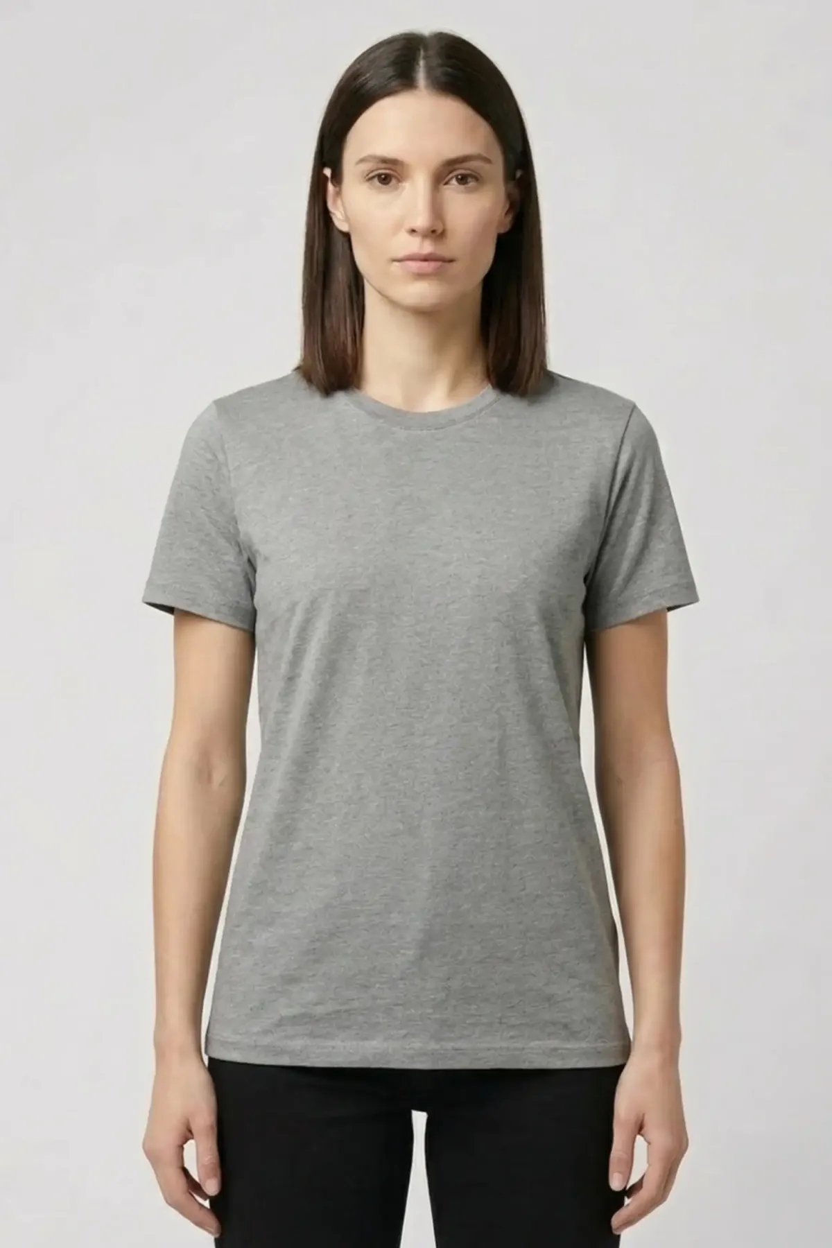 Women's Classic Crewneck in Grey Melange