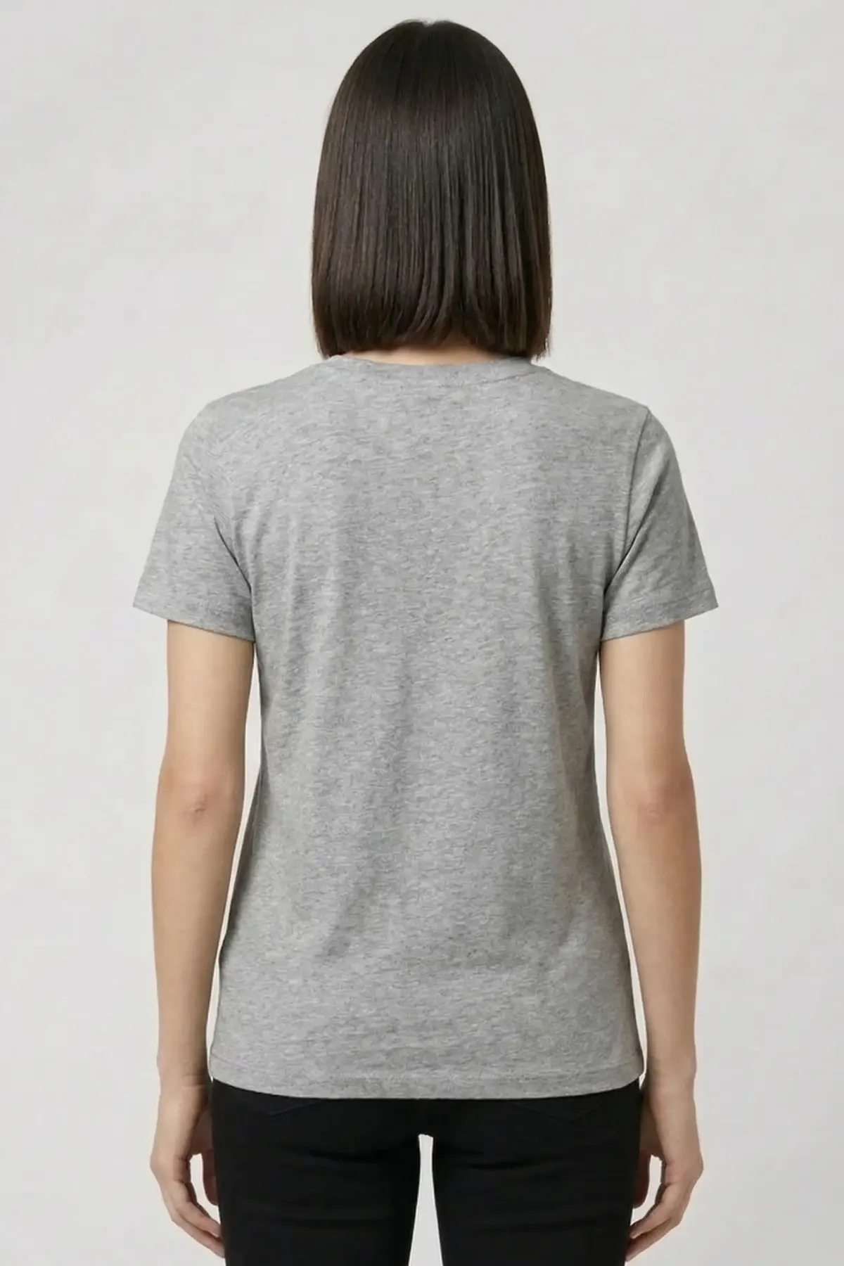 Classic Crewneck in Grey Melange, back