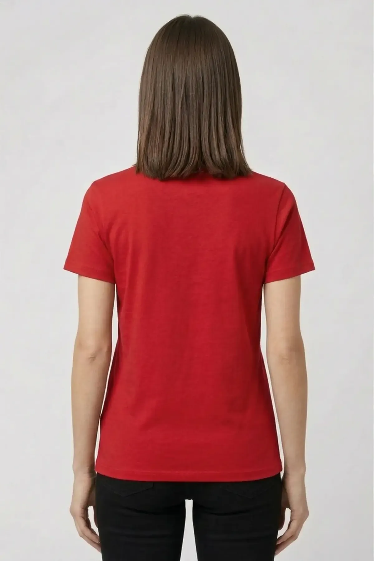 Classic Crewneck in Red, back
