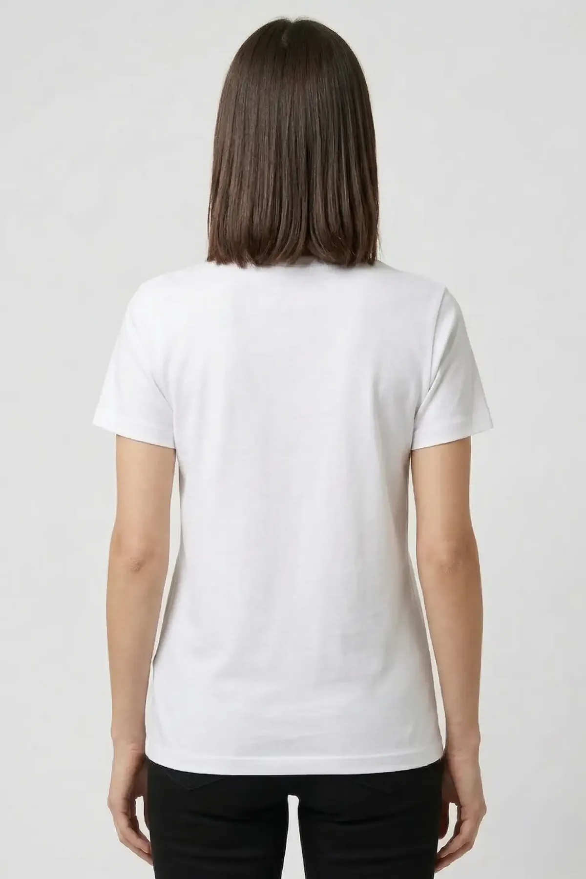 Classic Crewneck in White, back