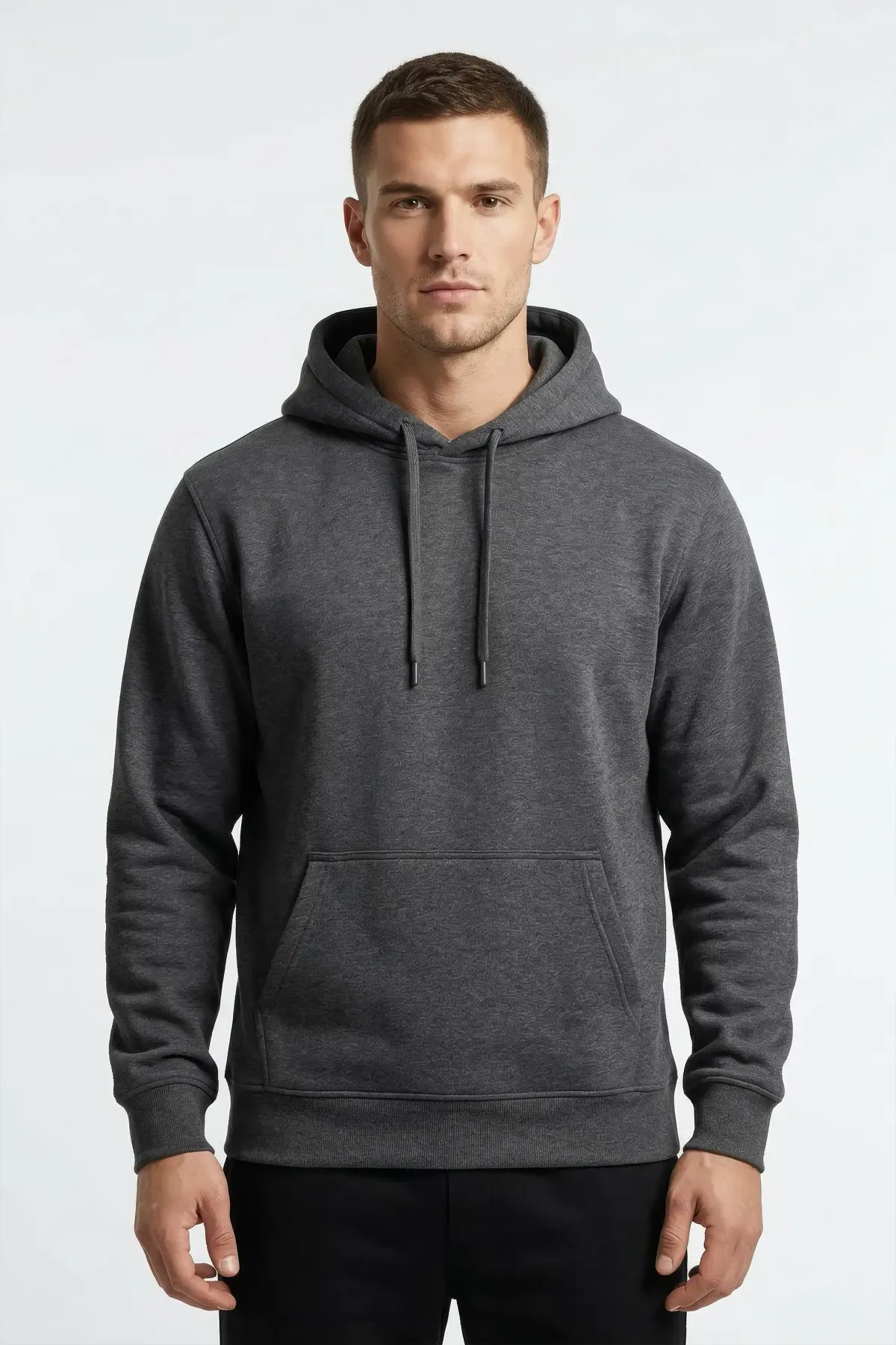 Men's Classic Hoodie in Charcoal Melange