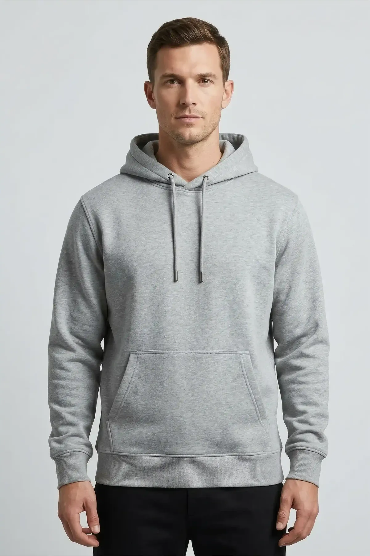 Men's Classic Hoodie in Grey Melange