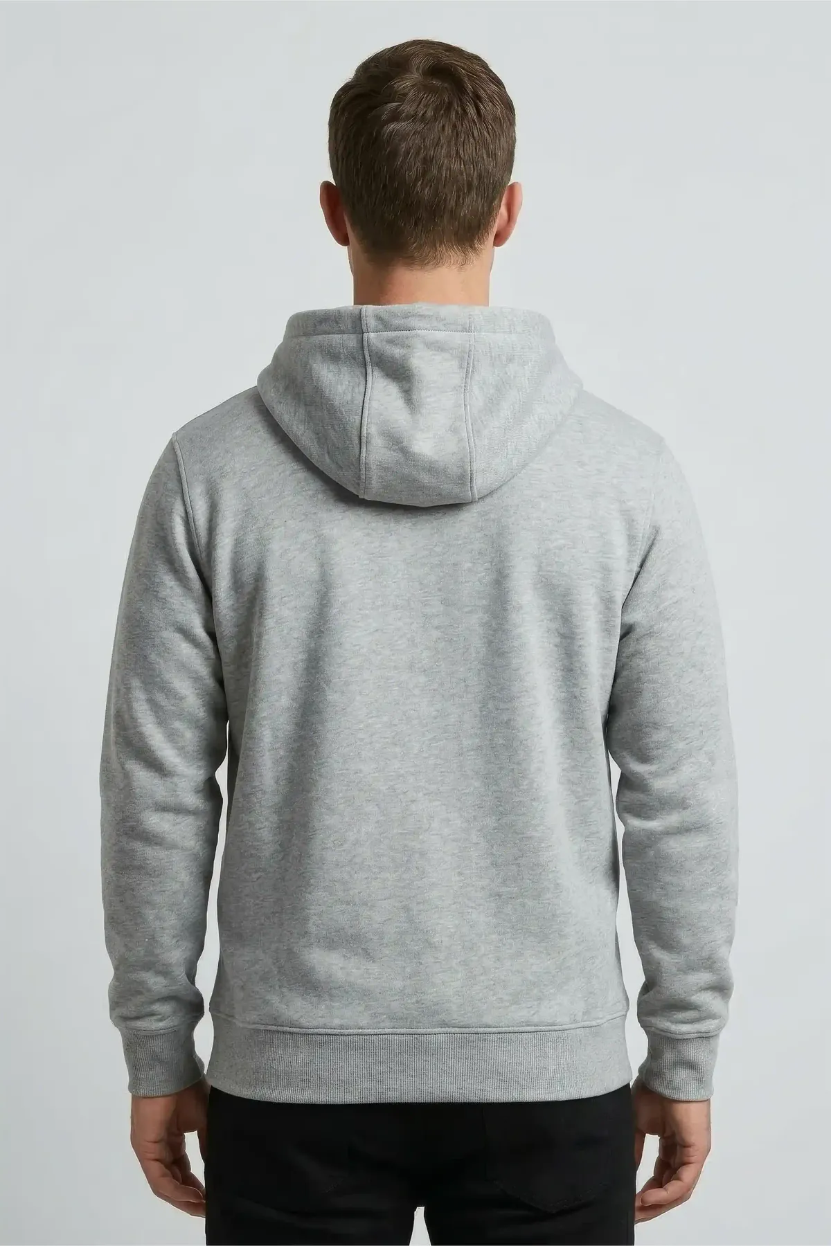 Classic Hoodie in Grey Melange, back
