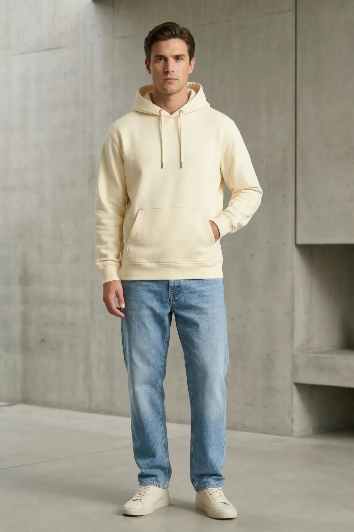Classic Hoodie in Off White