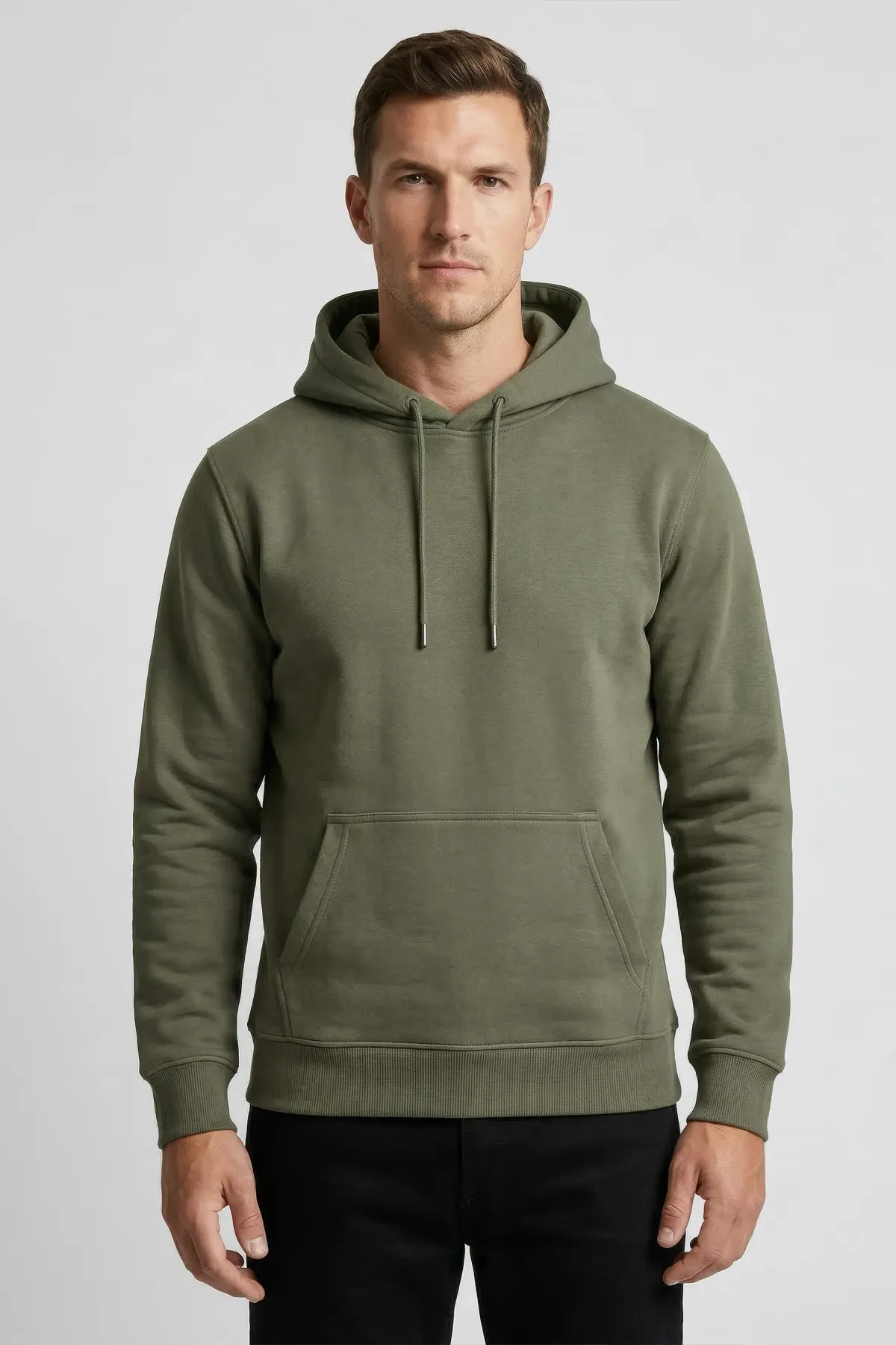 Men's Classic Hoodie in Olive Green