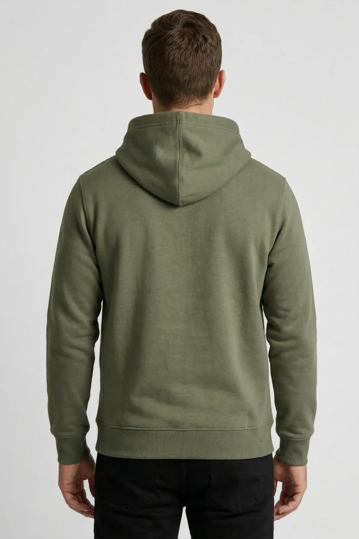 Classic Hoodie in Olive Green, back