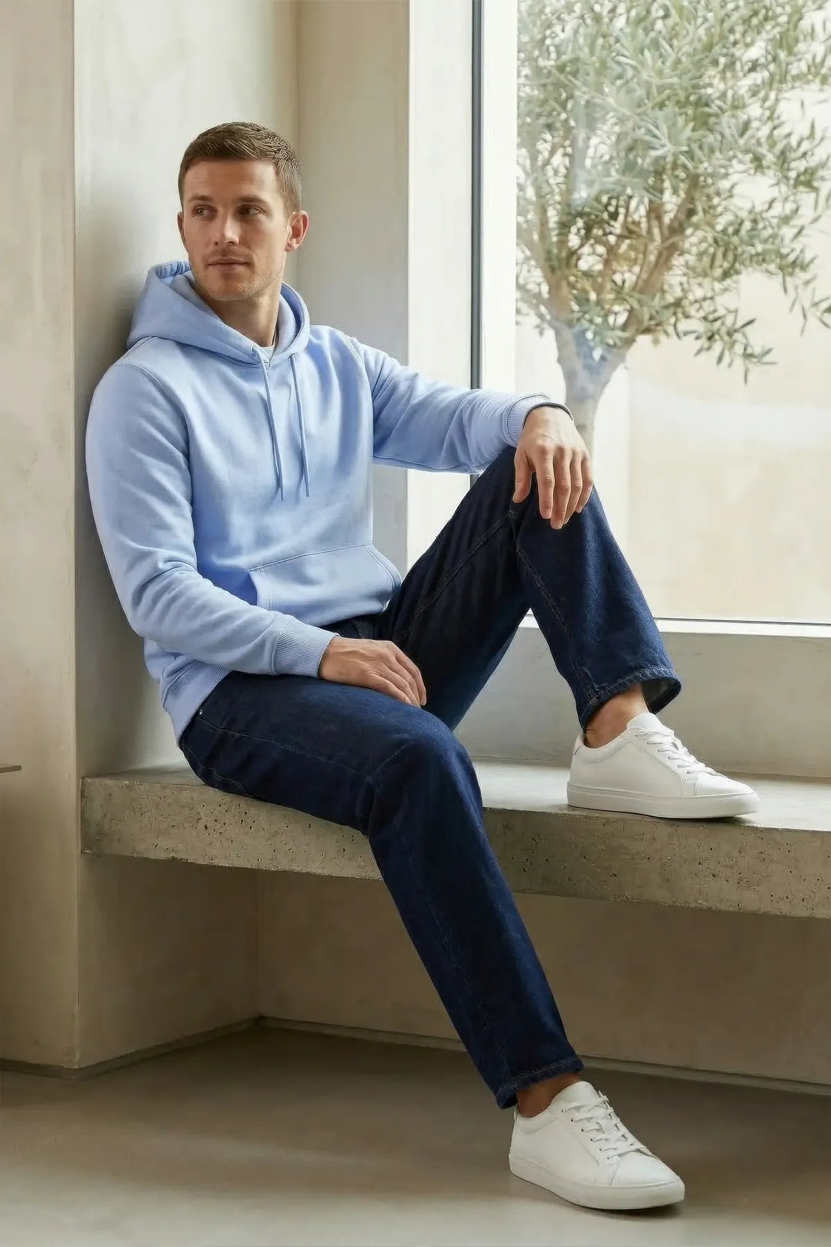 Classic Hoodie in Sky Blue