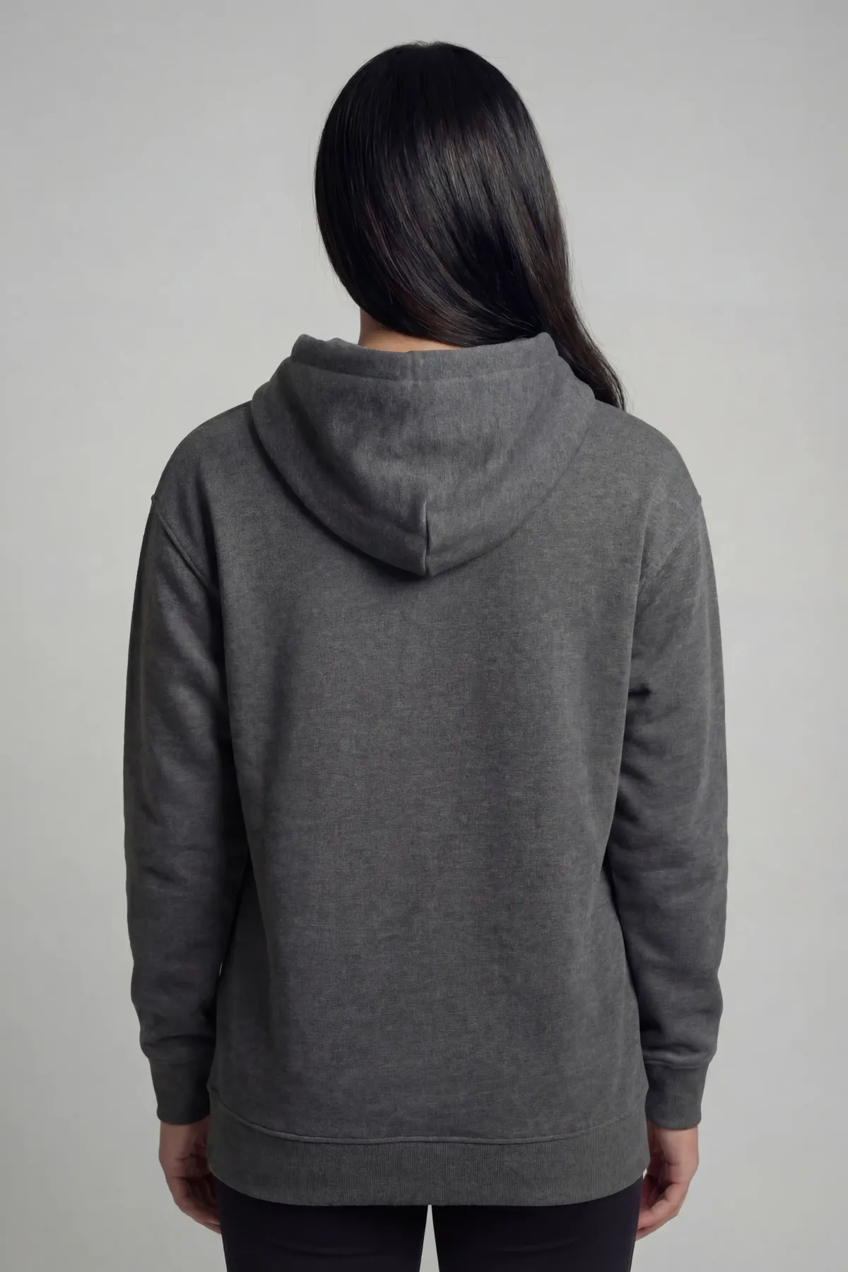 Classic Hoodie in Charcoal Melange, back