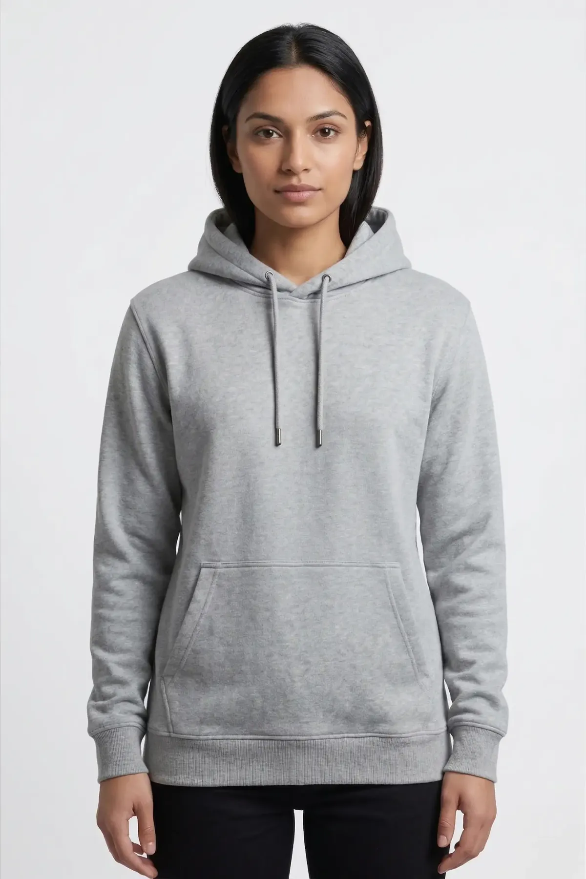 Women's Classic Hoodie in Grey Melange