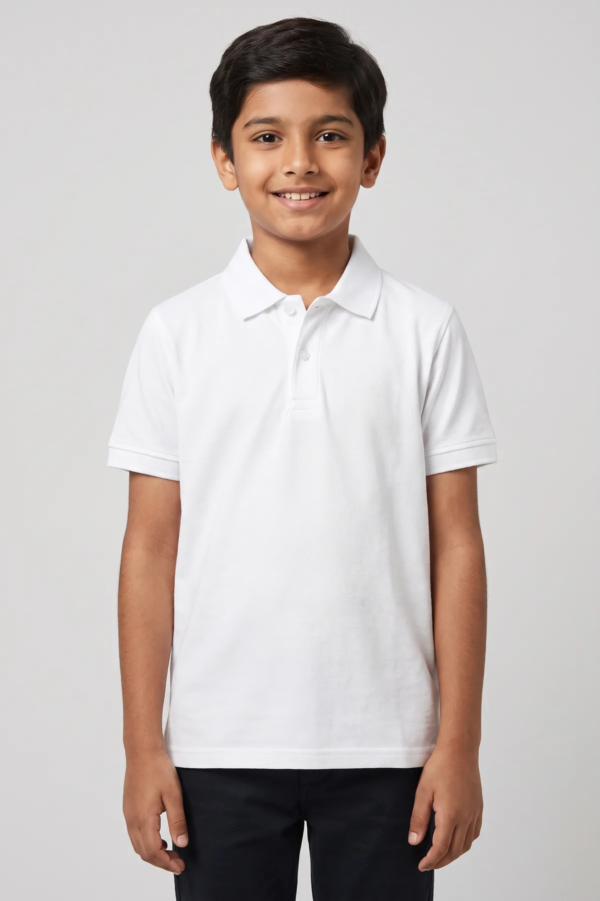 Classic Kids Polo in White
