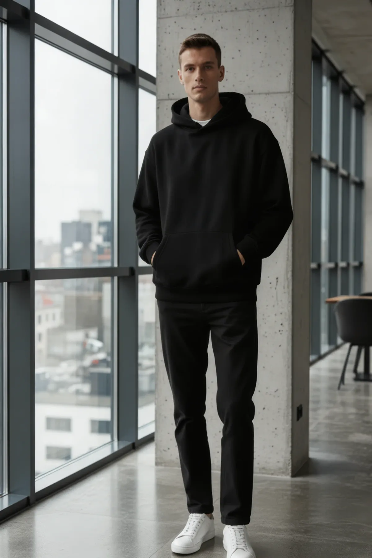 Classic Oversized Hoodie in Black