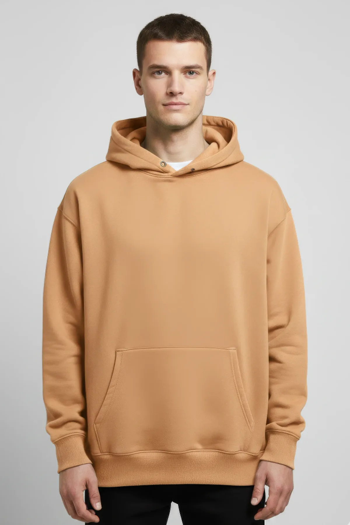 Men's Classic Oversized Hoodie in Camel
