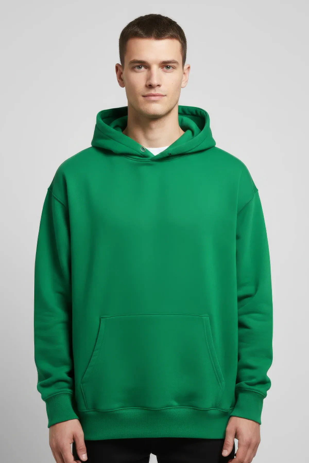 Men's Classic Oversized Hoodie in Pine Green