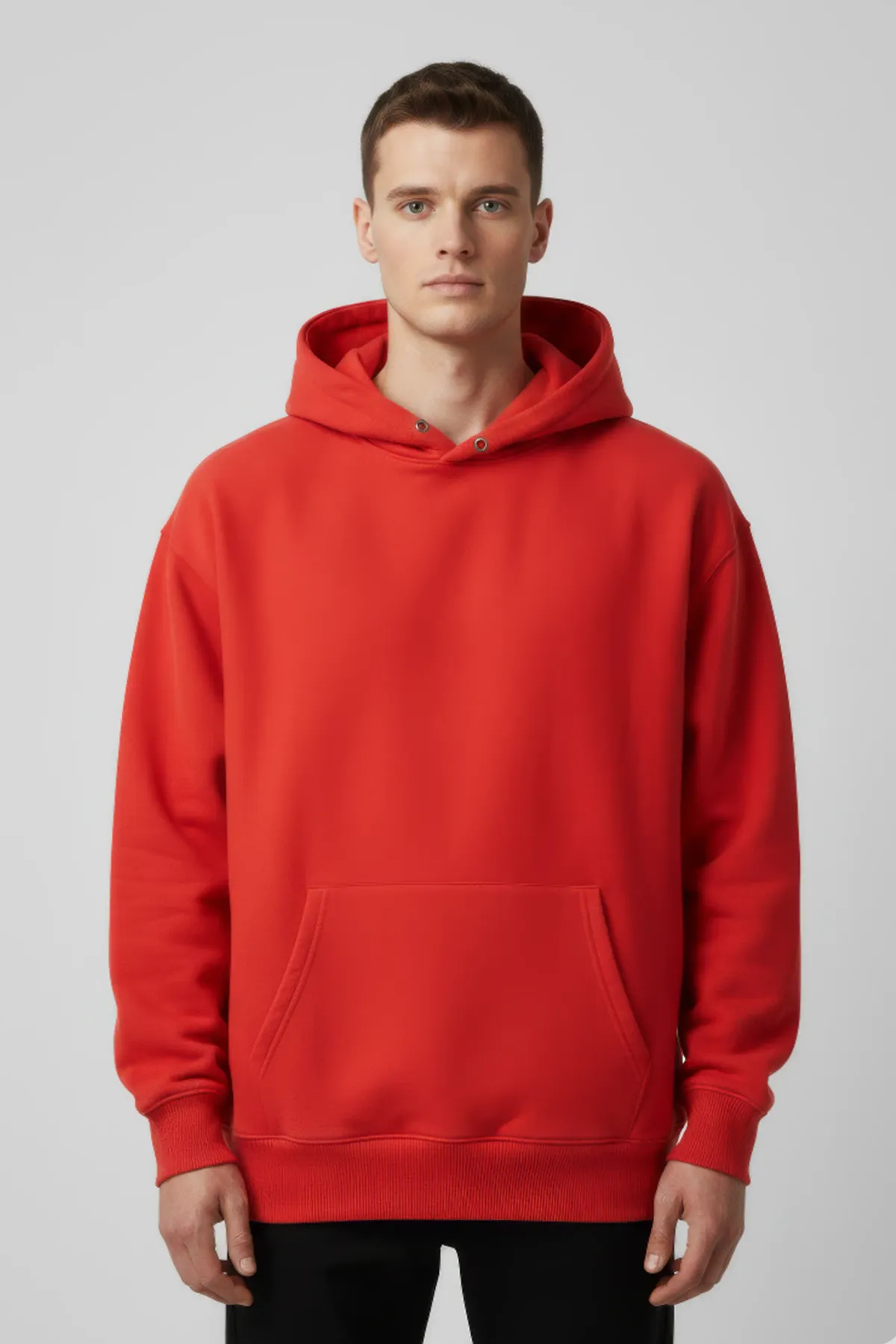 Men's Classic Oversized Hoodie in Red