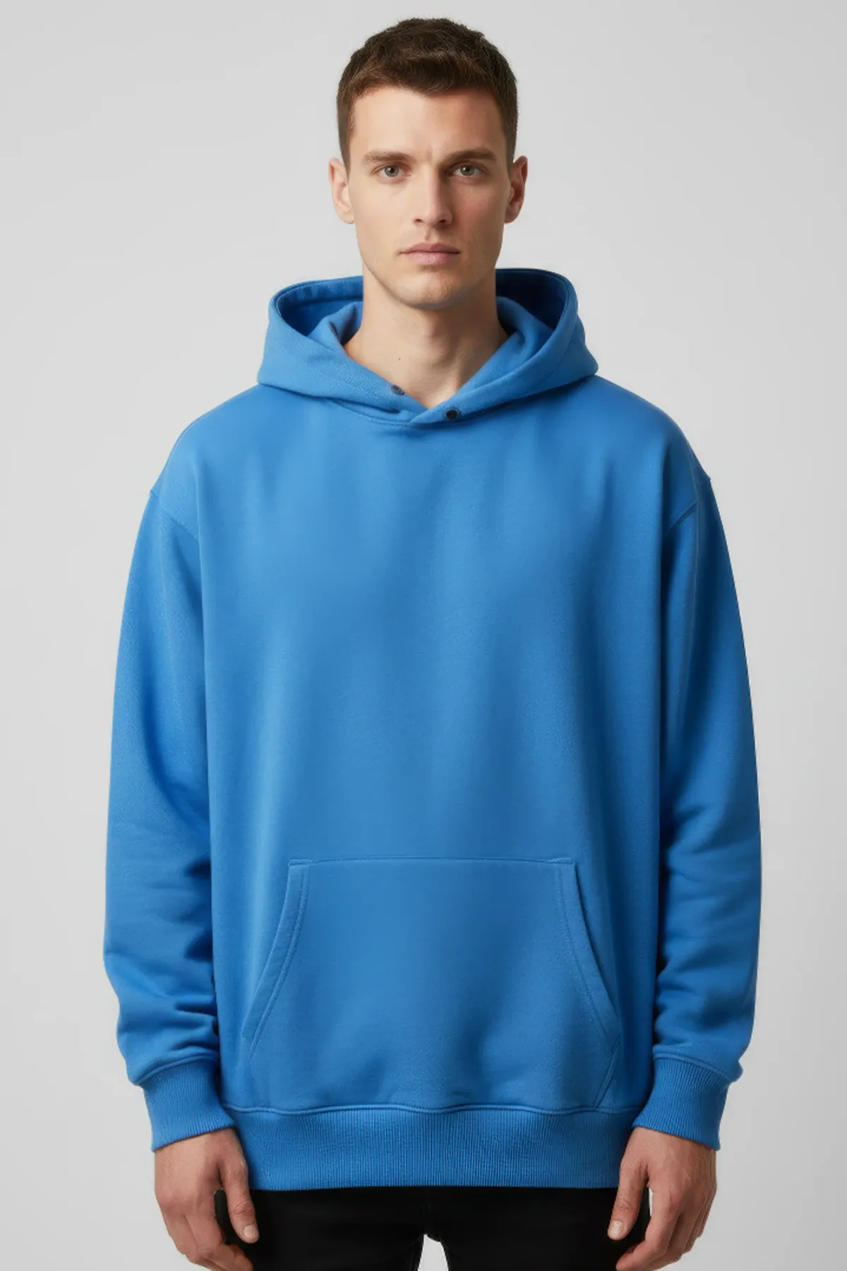 Men's Classic Oversized Hoodie in Sky Blue