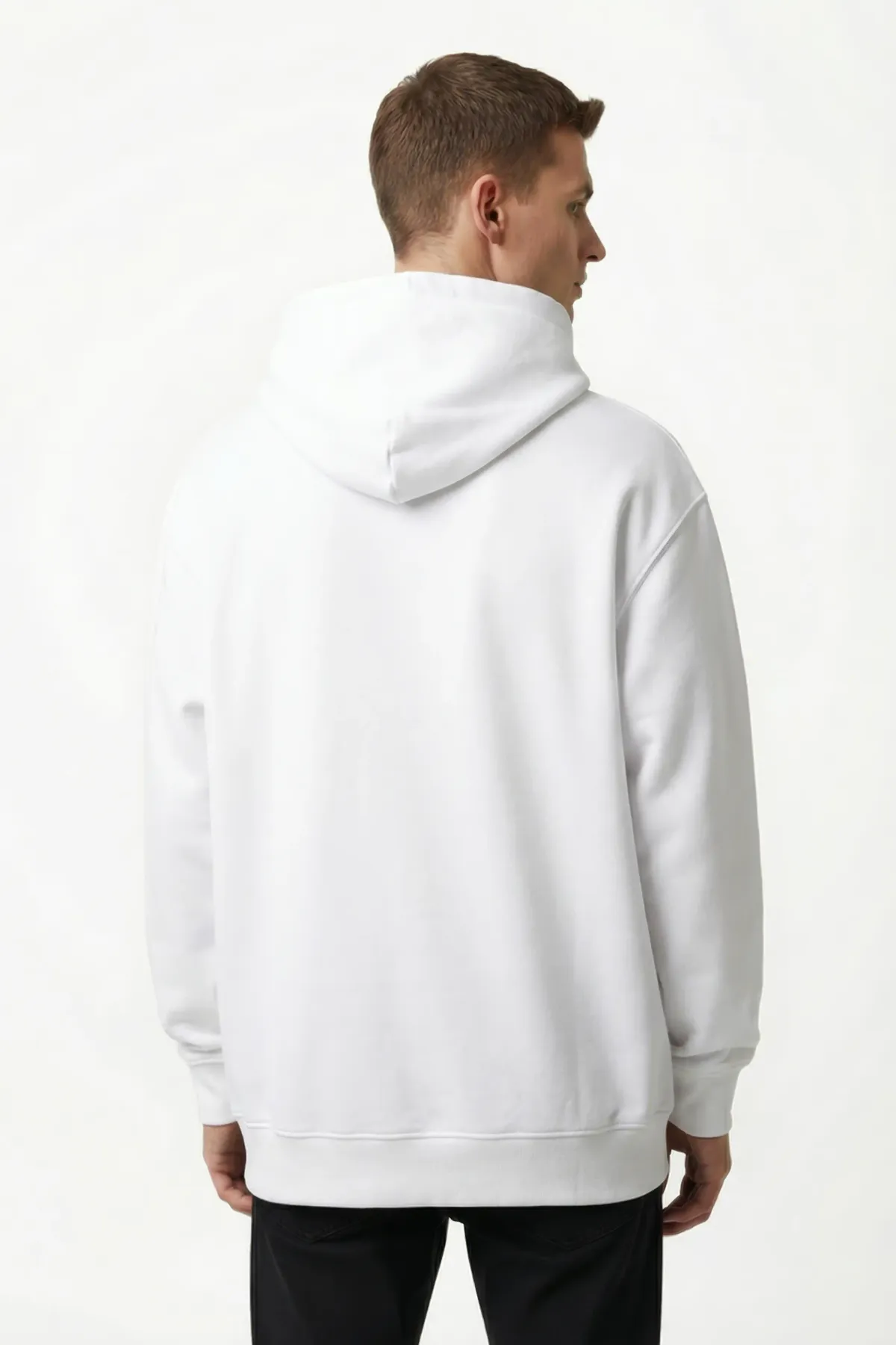 Classic Oversized Hoodie in White, back