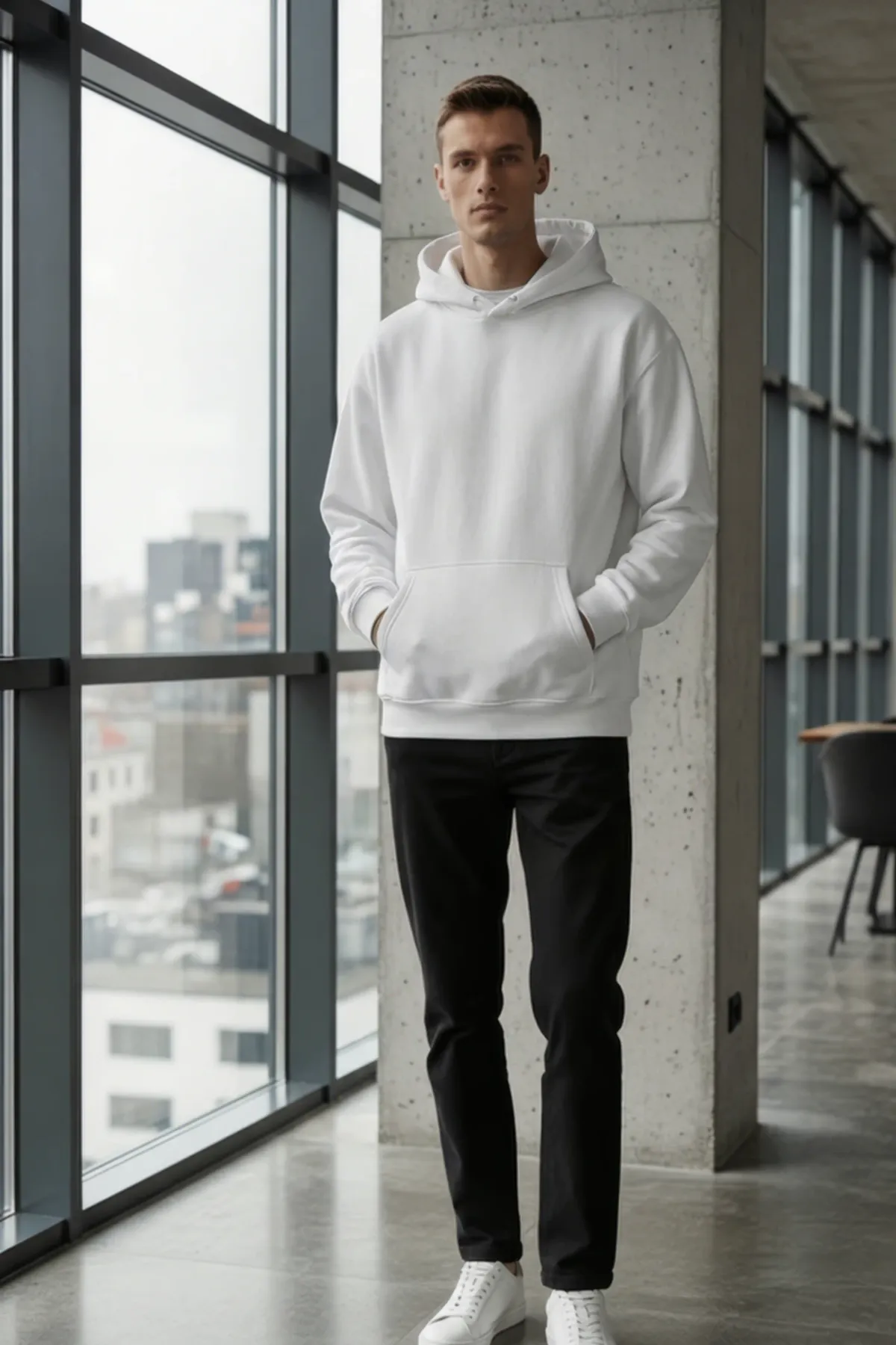 Classic Oversized Hoodie in White