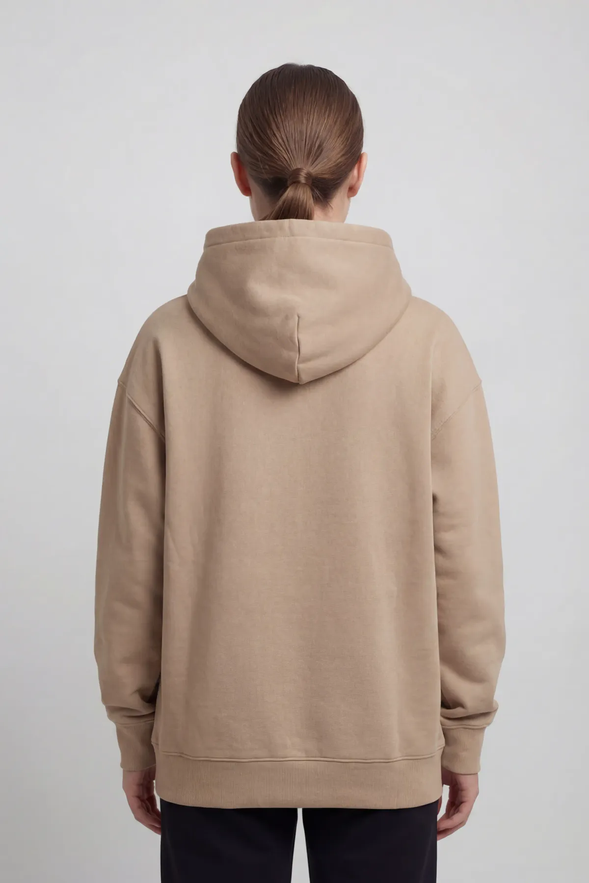 Classic Oversized Hoodie in Beige, back