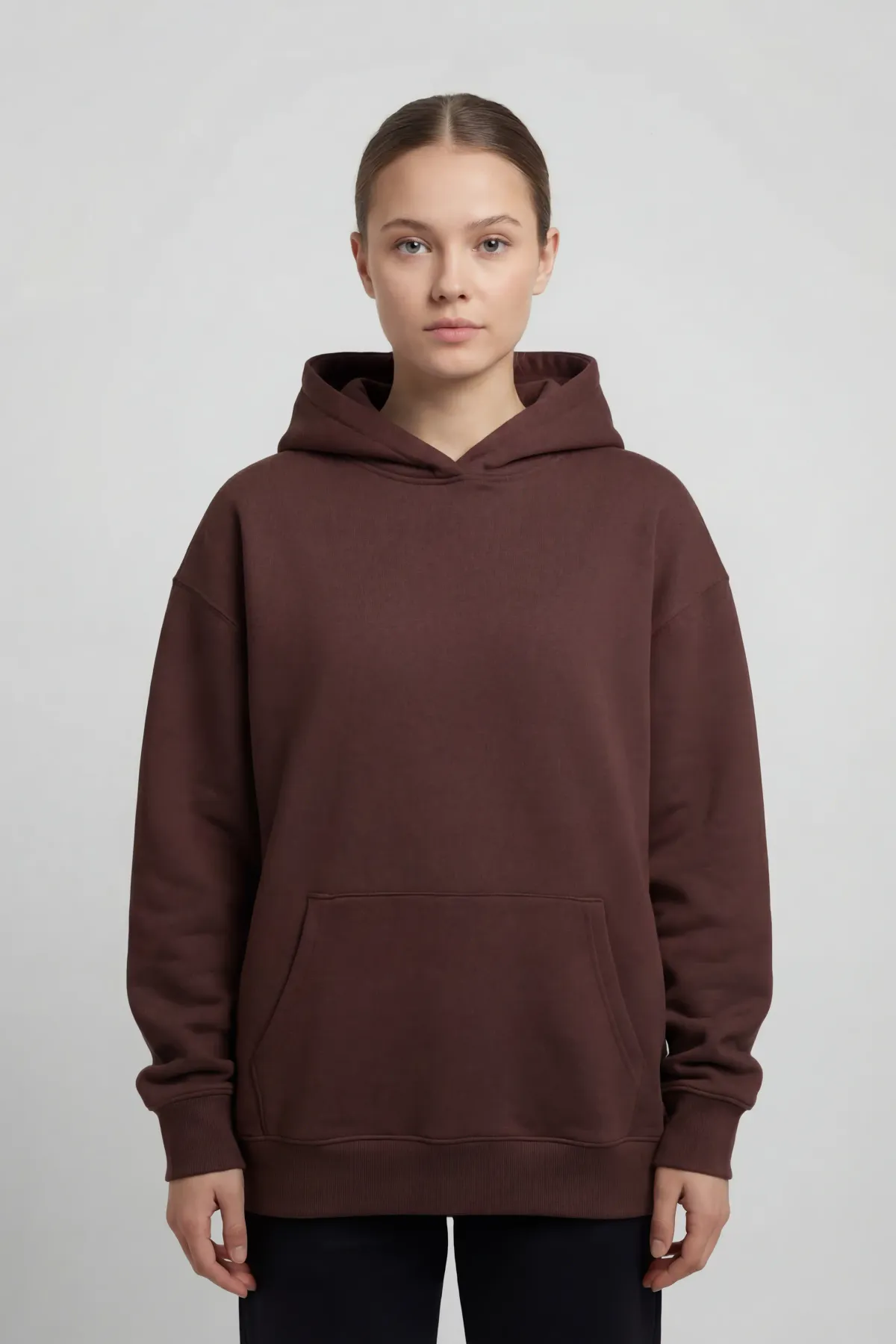 Women's Classic Oversized Hoodie in Coffee
