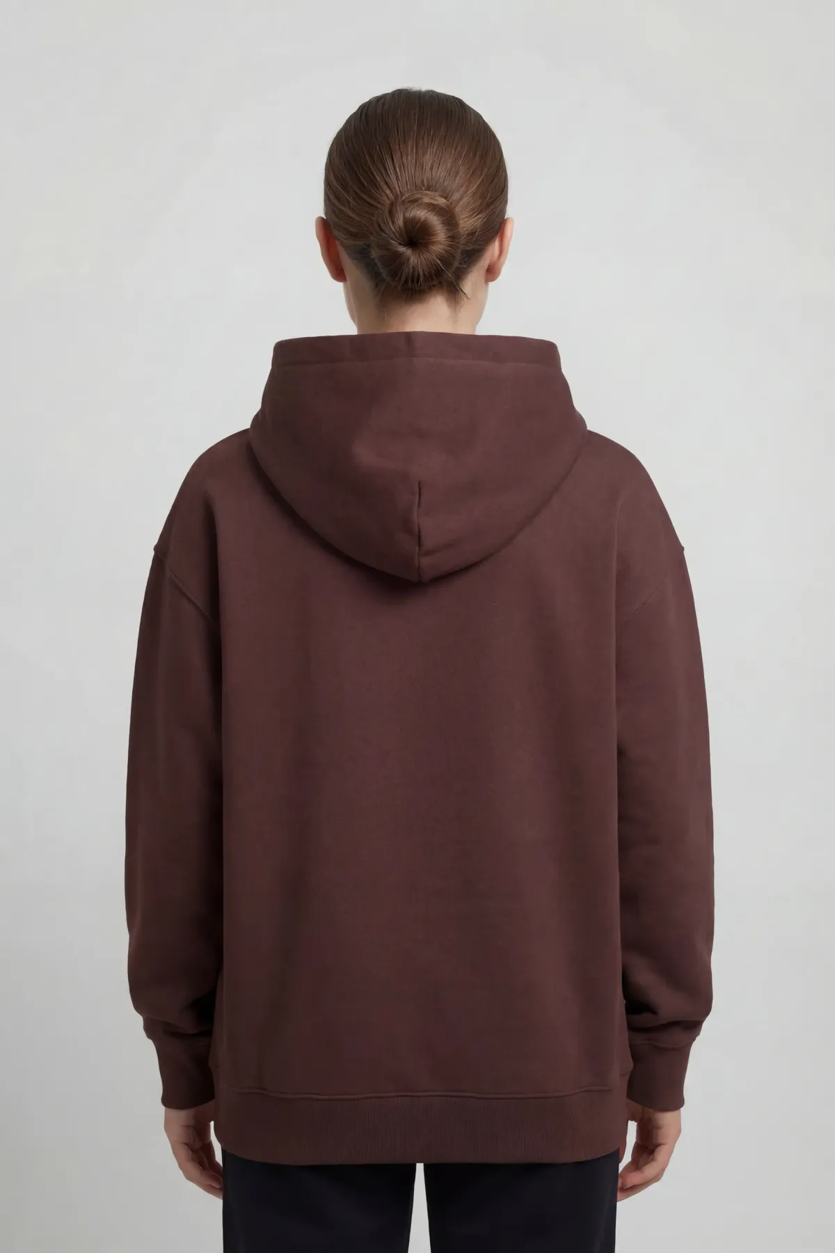 Classic Oversized Hoodie in Coffee, back