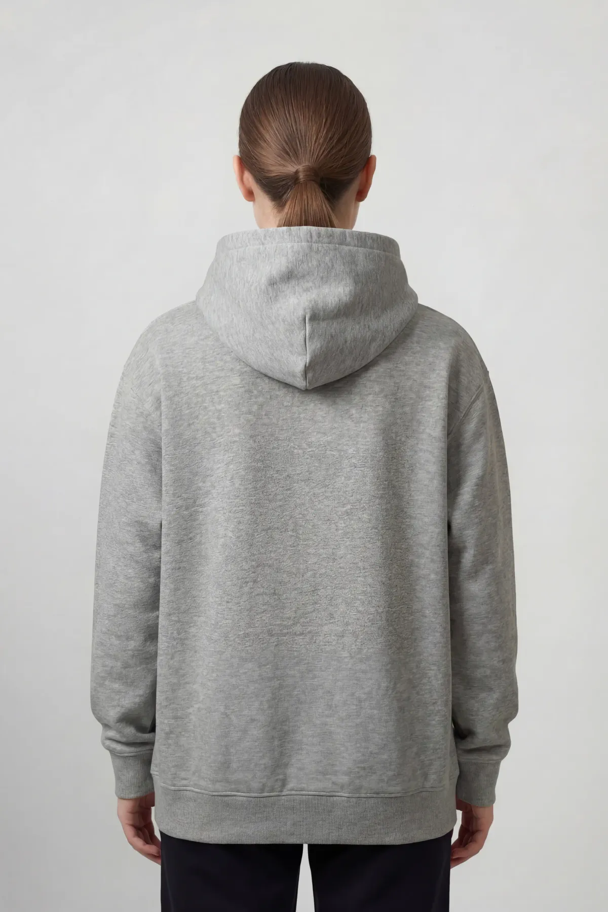 Classic Oversized Hoodie in Grey Melange, back